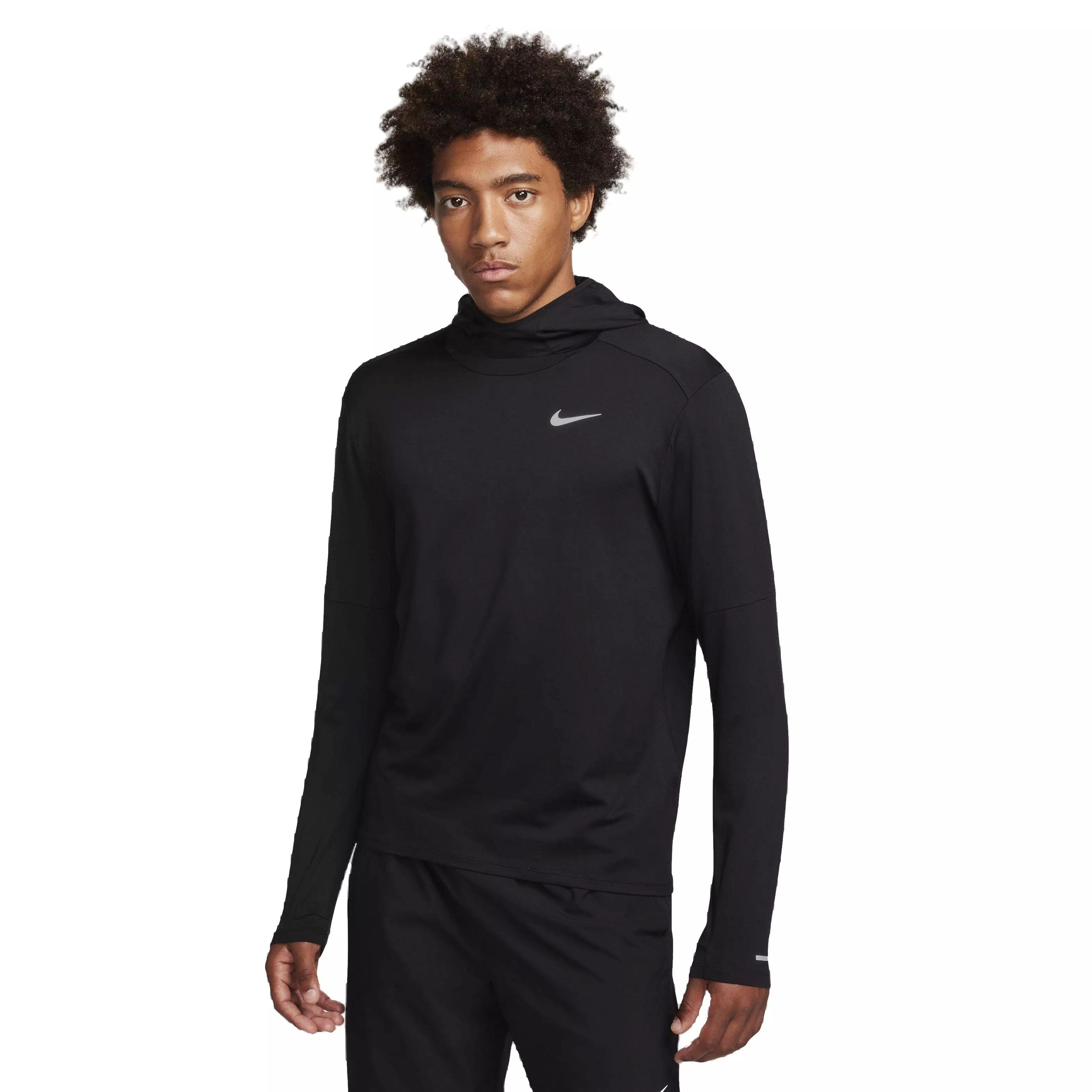 Nike Men's Dri-FIT Element UV Running Hoodie - BLACK