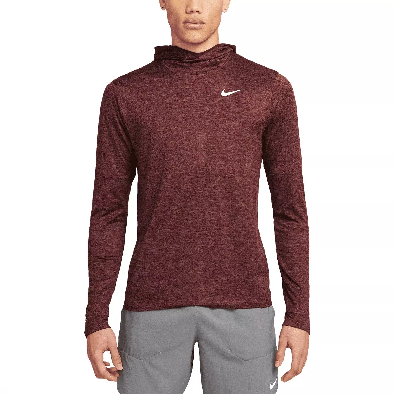 Nike Men's Dri-FIT Element UV Running Hoodie - RED