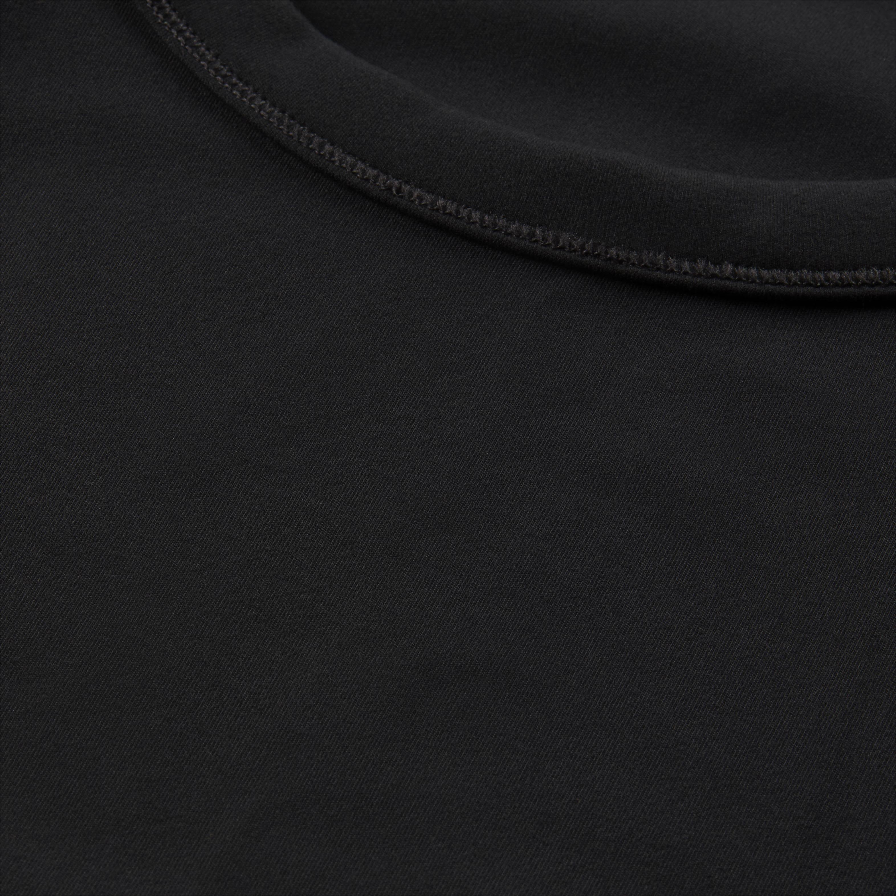 Nike Women's One Fitted Dri-FIT Short Sleeve Cropped Top - BLACK Thumbnail View 7