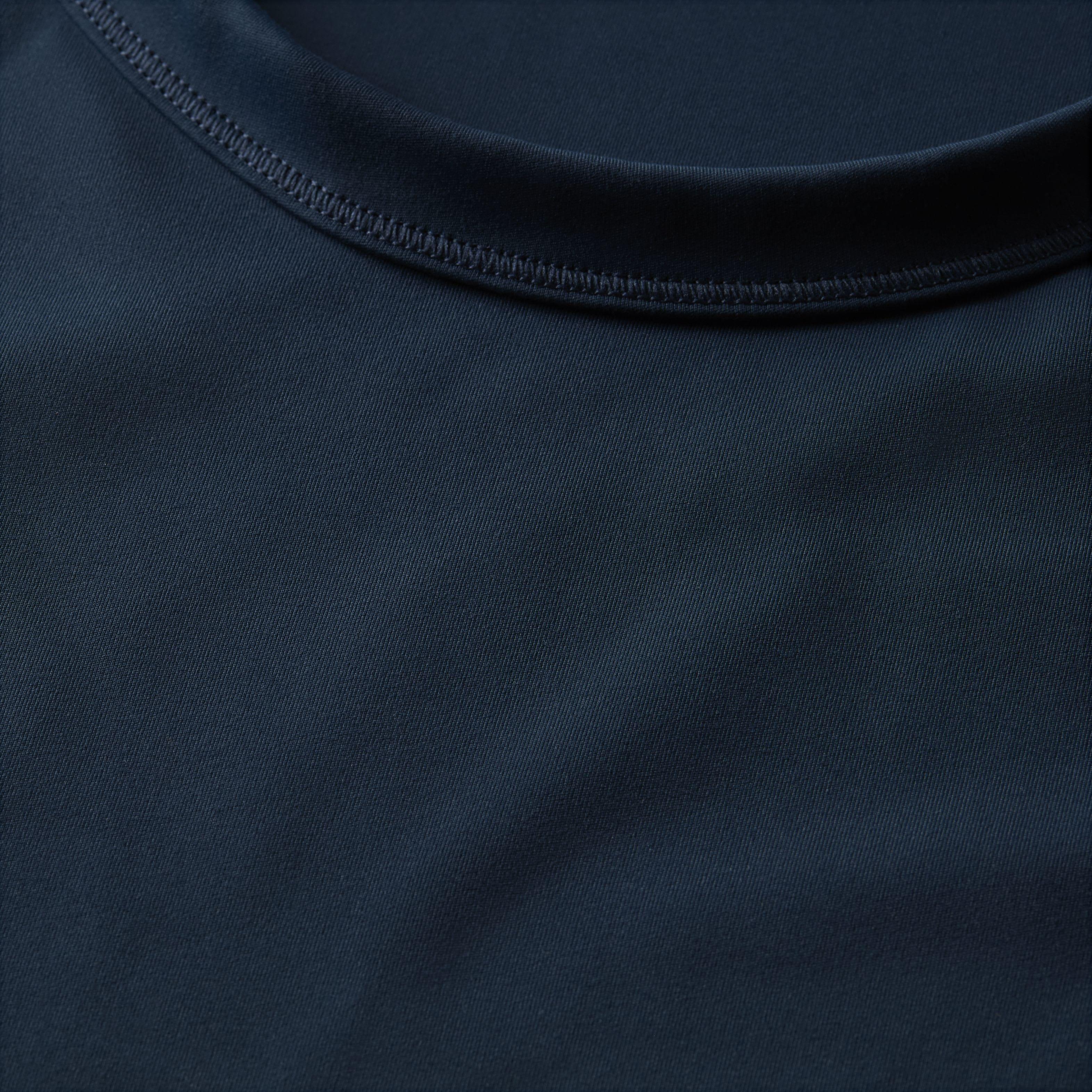 Nike Women's One Fitted Dri-FIT Short Sleeve Cropped Top - DARK BLUE Thumbnail View 6