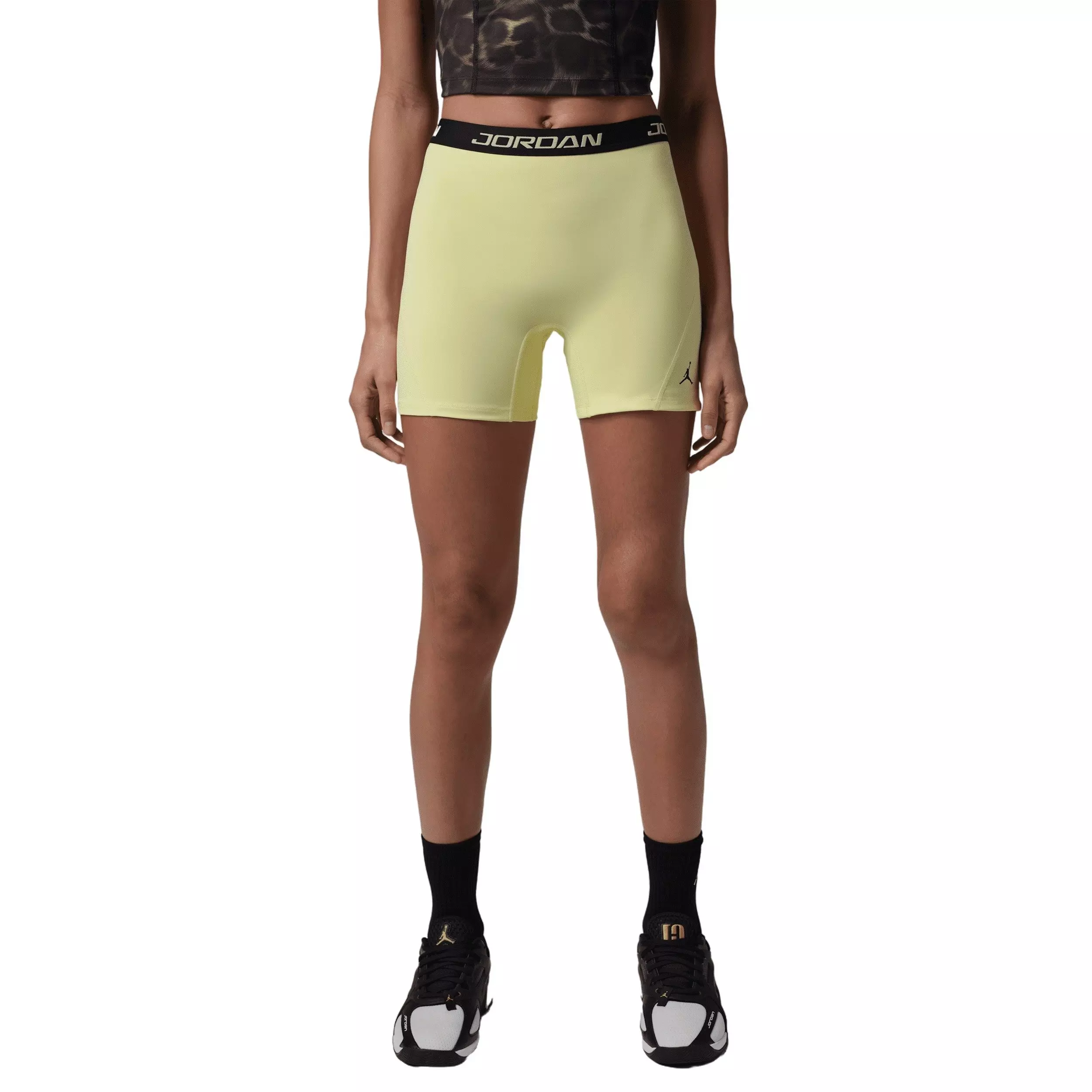 Jordan Women's Sport Essentials Dri-FIT High-Waisted 5" Shorts -Green - GREEN