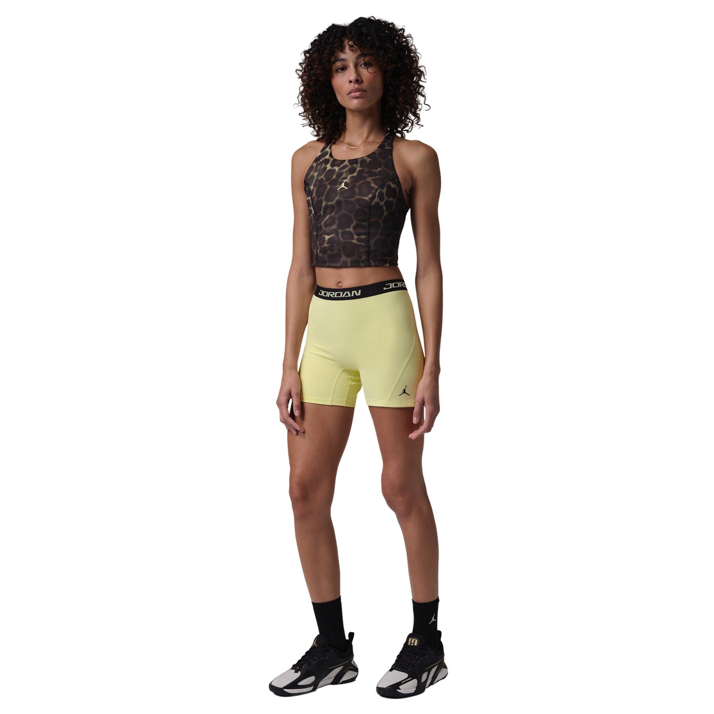 Jordan Women's Sport Essentials Dri-FIT High-Waisted 5" Shorts - Green - GREEN Thumbnail View 5