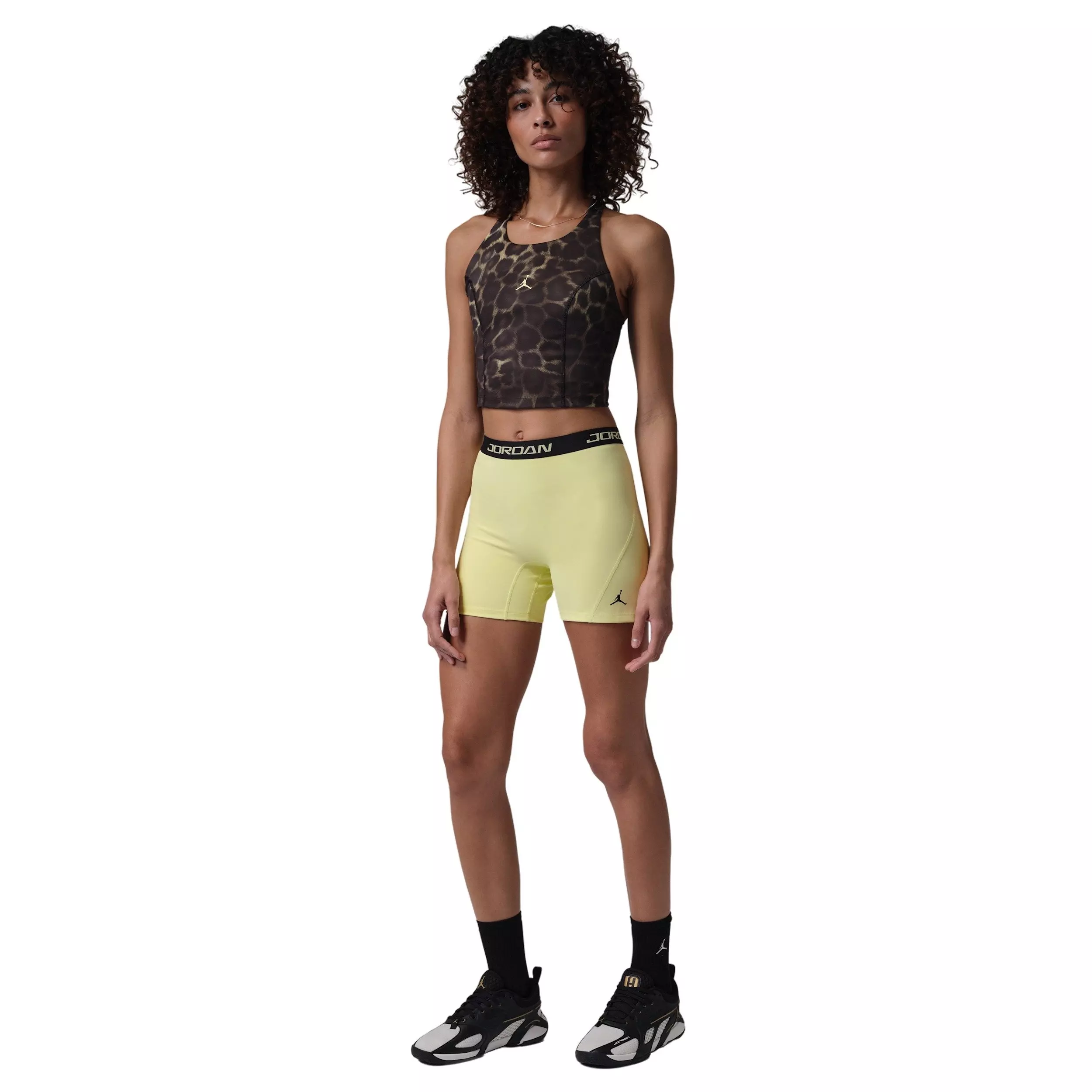 Jordan Women's Sport Essentials Dri-FIT High-Waisted 5" Shorts - Green - GREEN