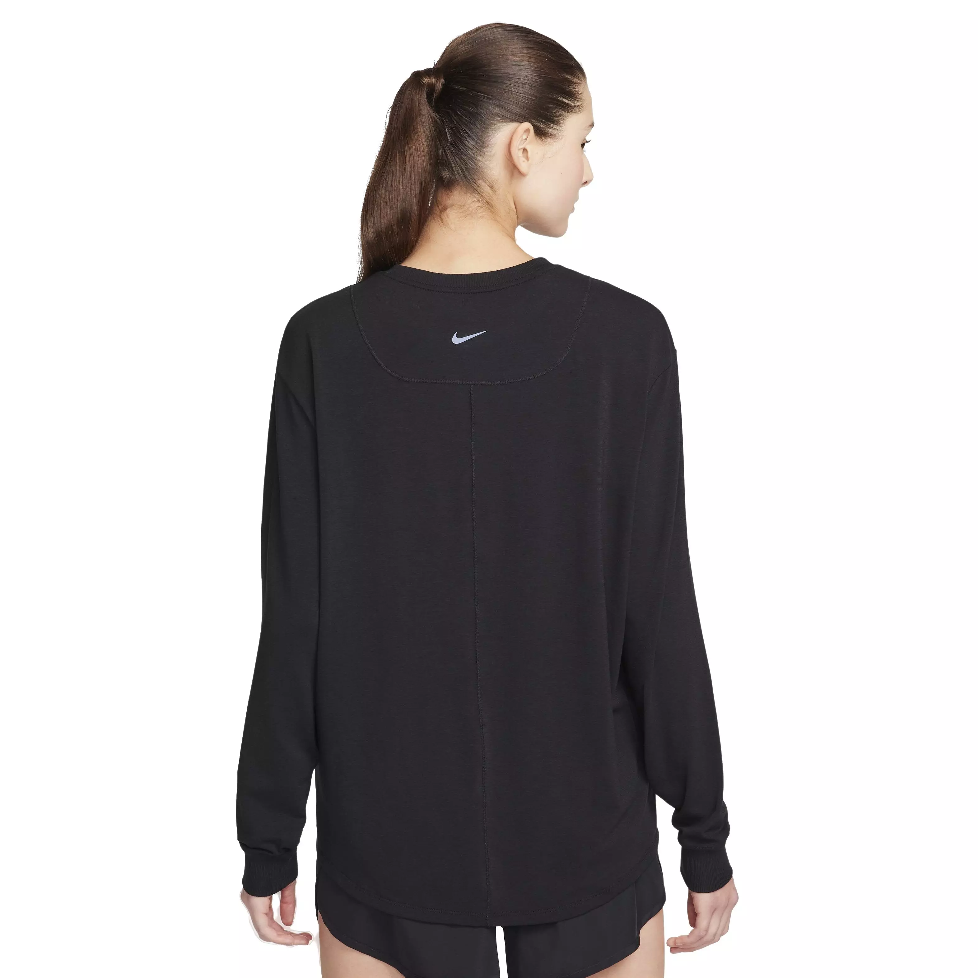 Nike Women's One Relaxed Dri-FIT Long Sleeve Top - BLACK