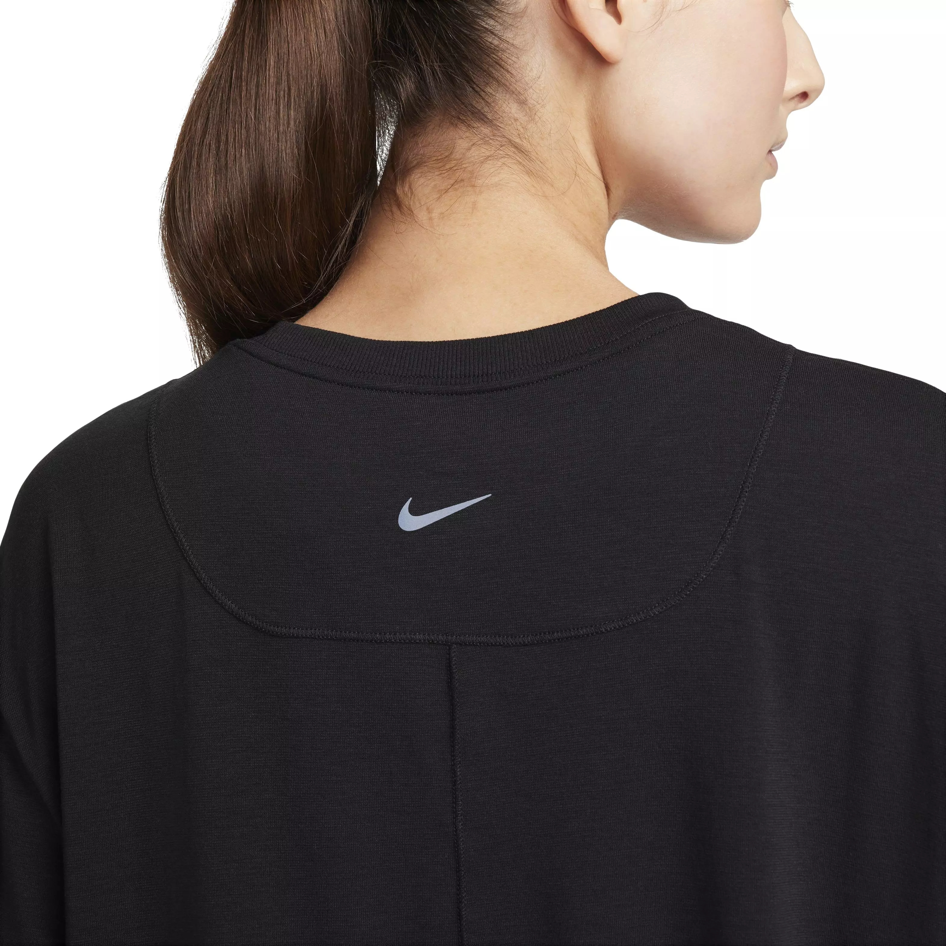 Nike Women's One Relaxed Dri-FIT Long Sleeve Top - BLACK