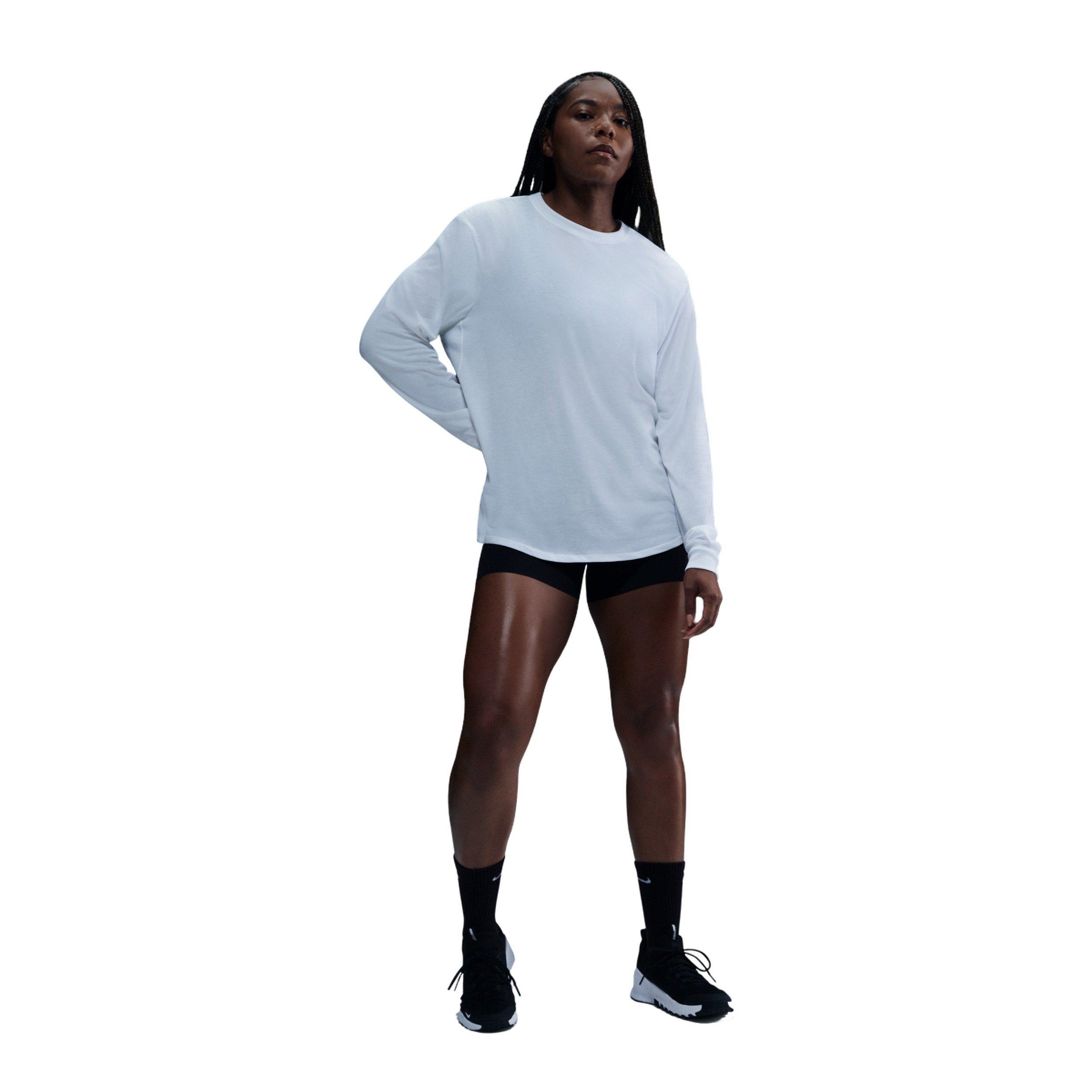 Nike Women's One Relaxed Dri-FIT Long Sleeve Top - WHITE Thumbnail View 1