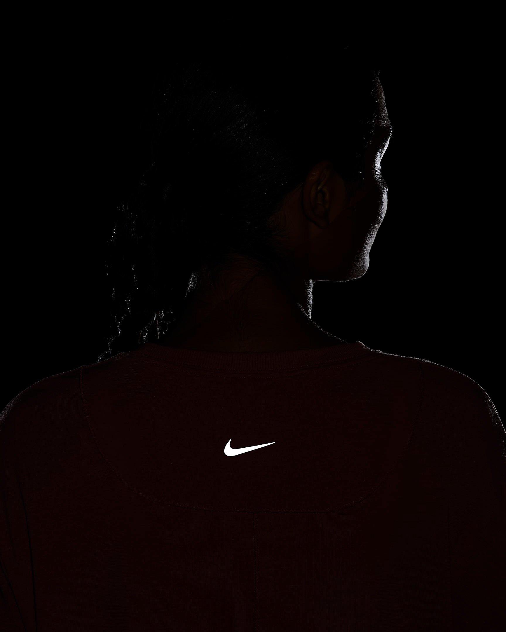 Nike Women's One Relaxed Dri-FIT Long Sleeve Top - PINK Thumbnail View 7