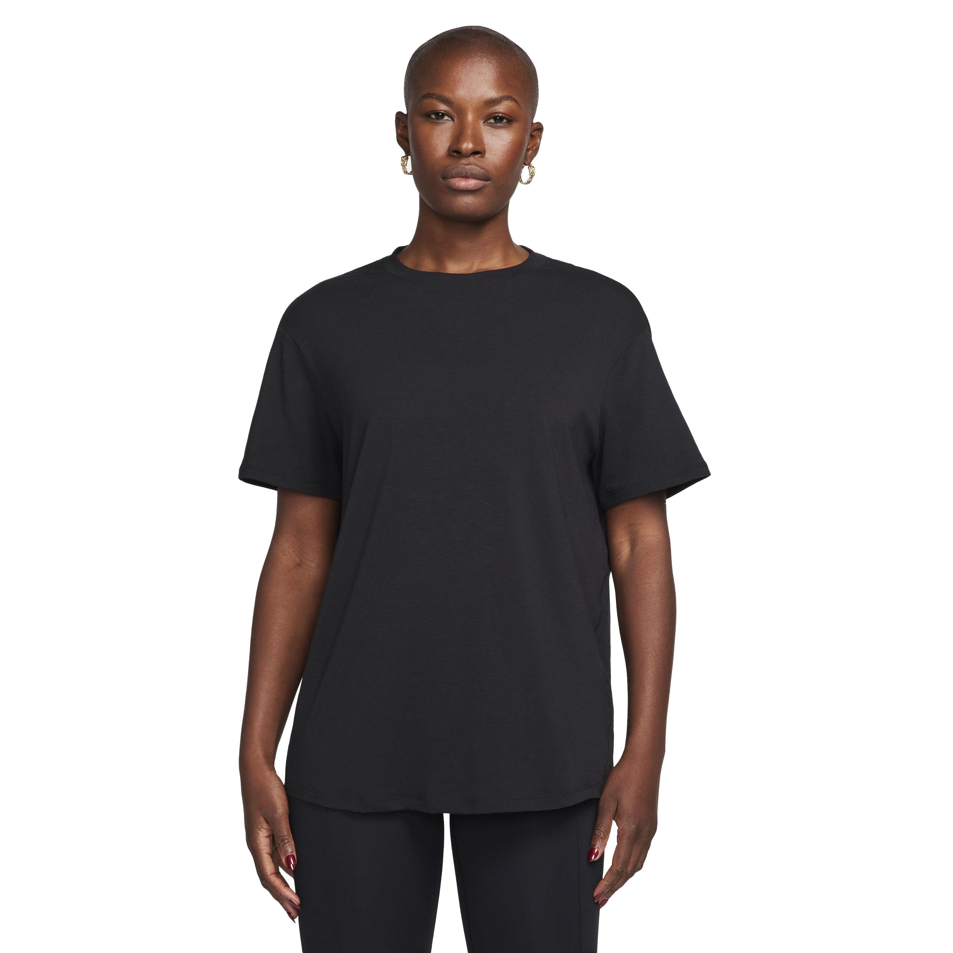 Nike Women's One Relaxed Dri-FIT Short Sleeve Top - BLACK Thumbnail View 1