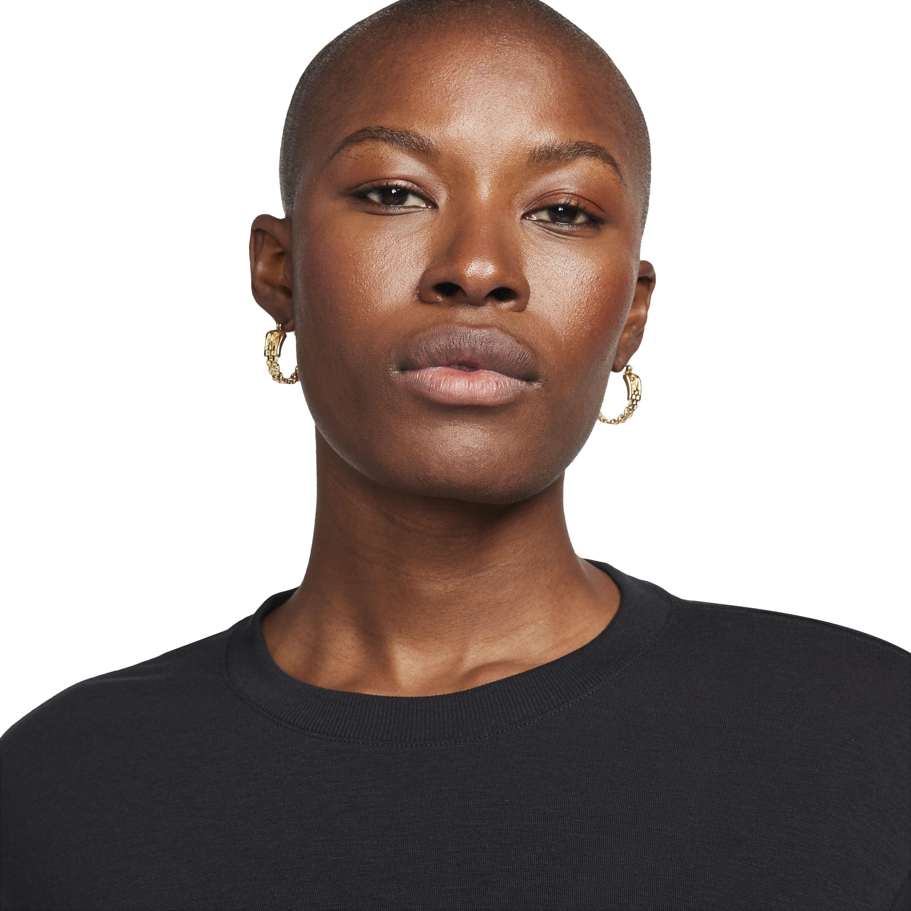 Nike Women's One Relaxed Dri-FIT Short Sleeve Top - BLACK Thumbnail View 3