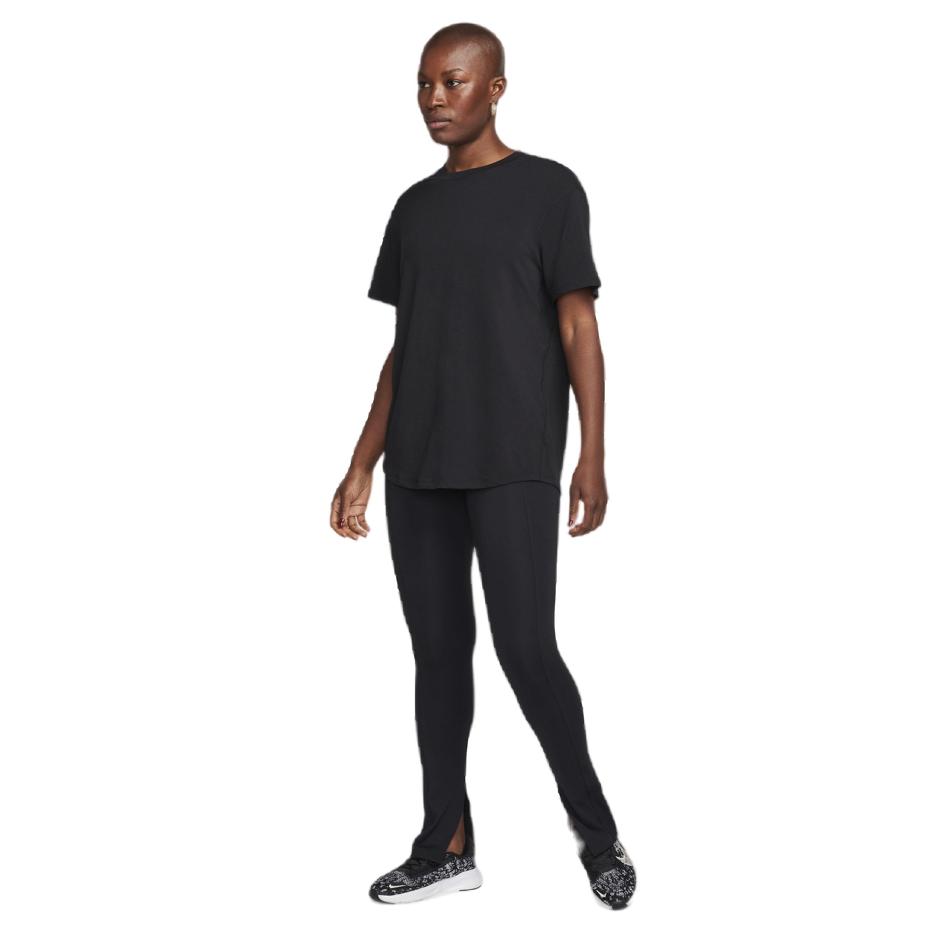 Nike Women's One Relaxed Dri-FIT Short Sleeve Top - BLACK Thumbnail View 6