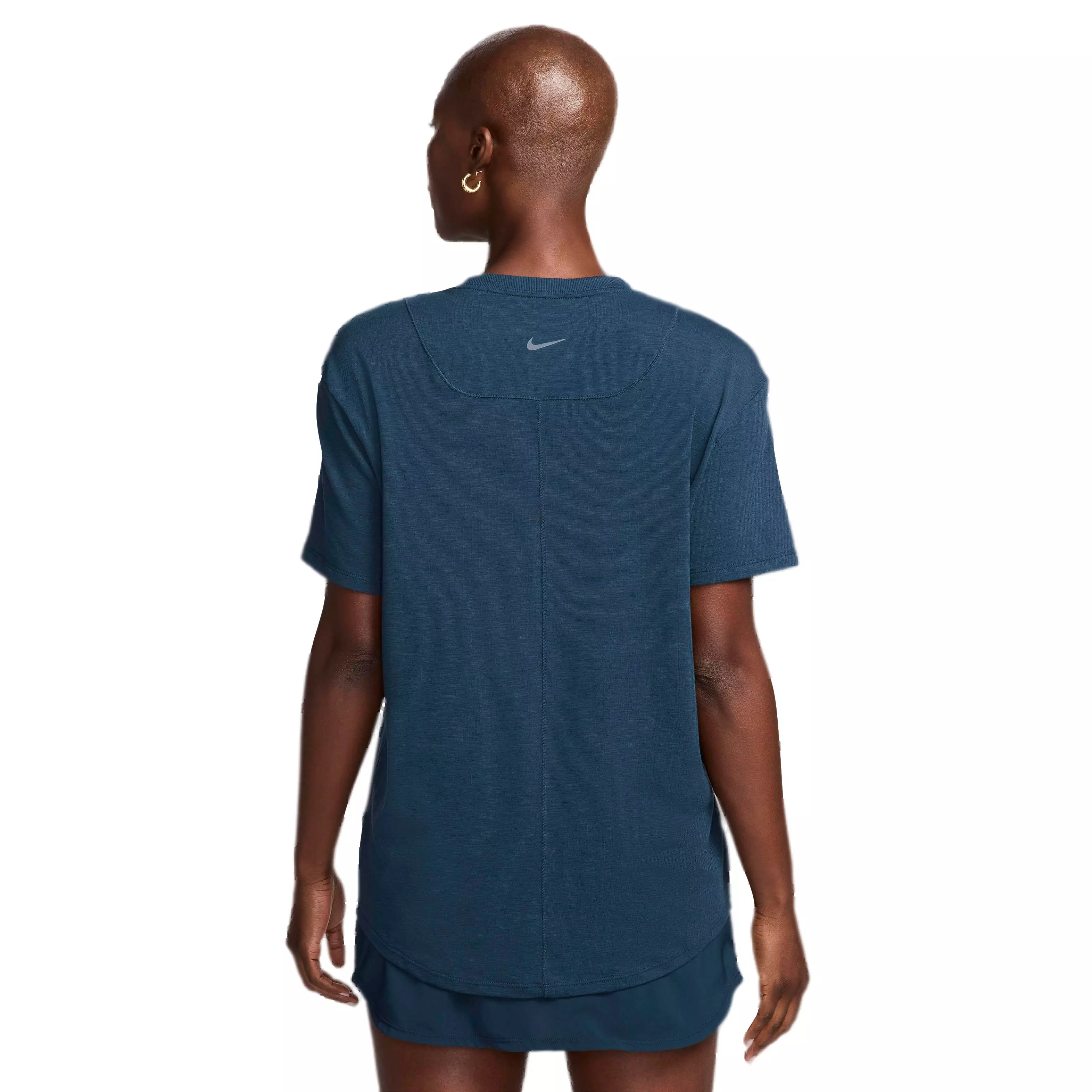 Nike Women's One Relaxed Dri-FIT Short Sleeve Top - DARK BLUE
