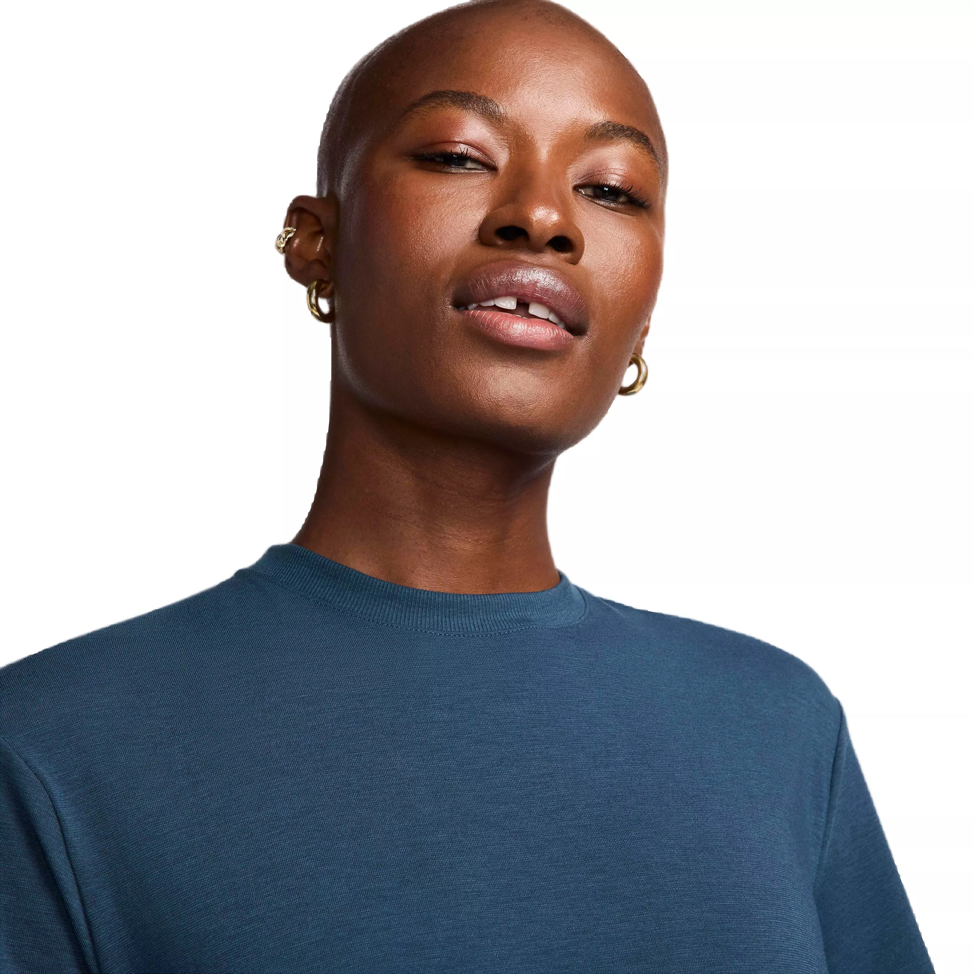 Nike Women's One Relaxed Dri-FIT Short Sleeve Top - DARK BLUE