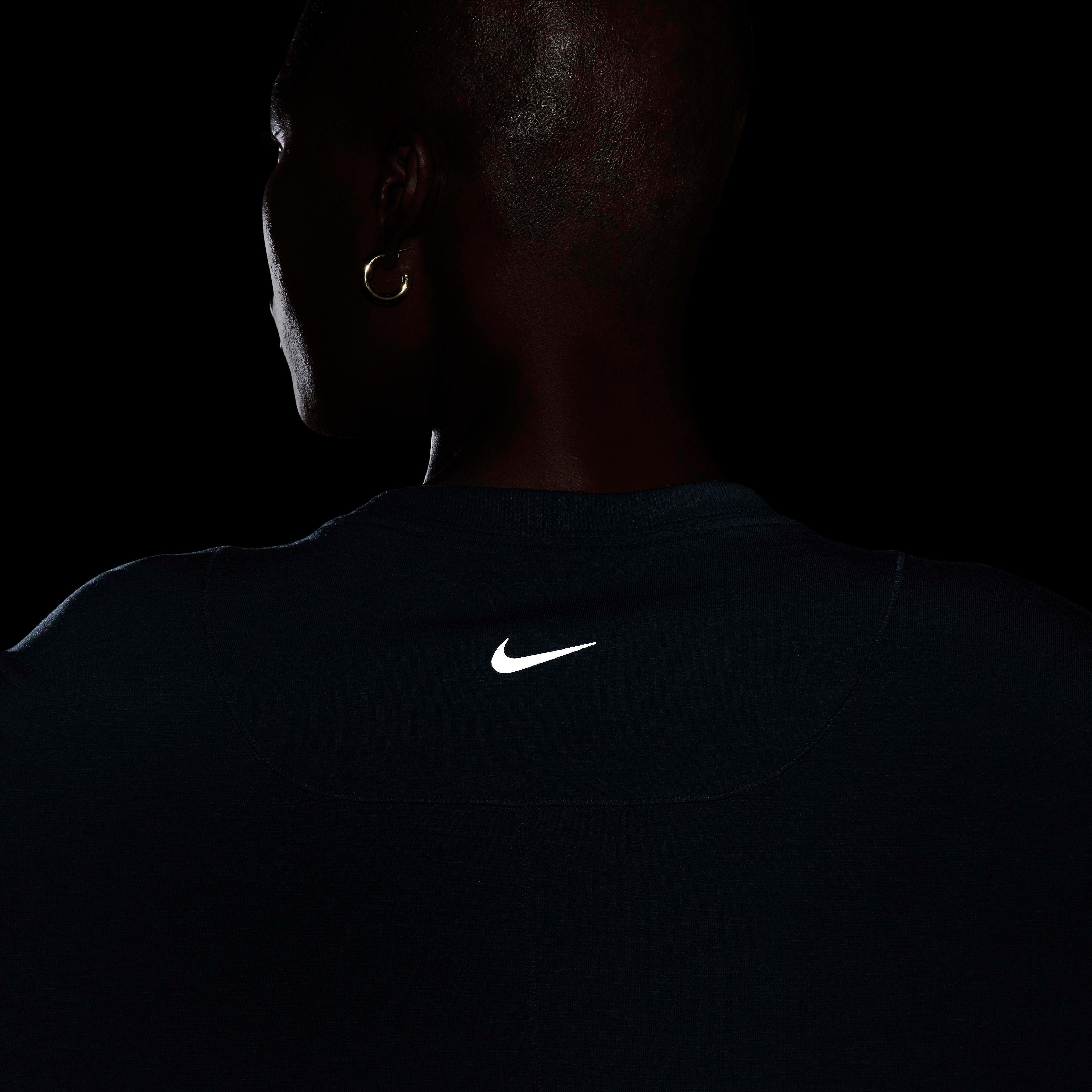 Nike Women's One Relaxed Dri-FIT Short Sleeve Top - DARK BLUE Thumbnail View 6