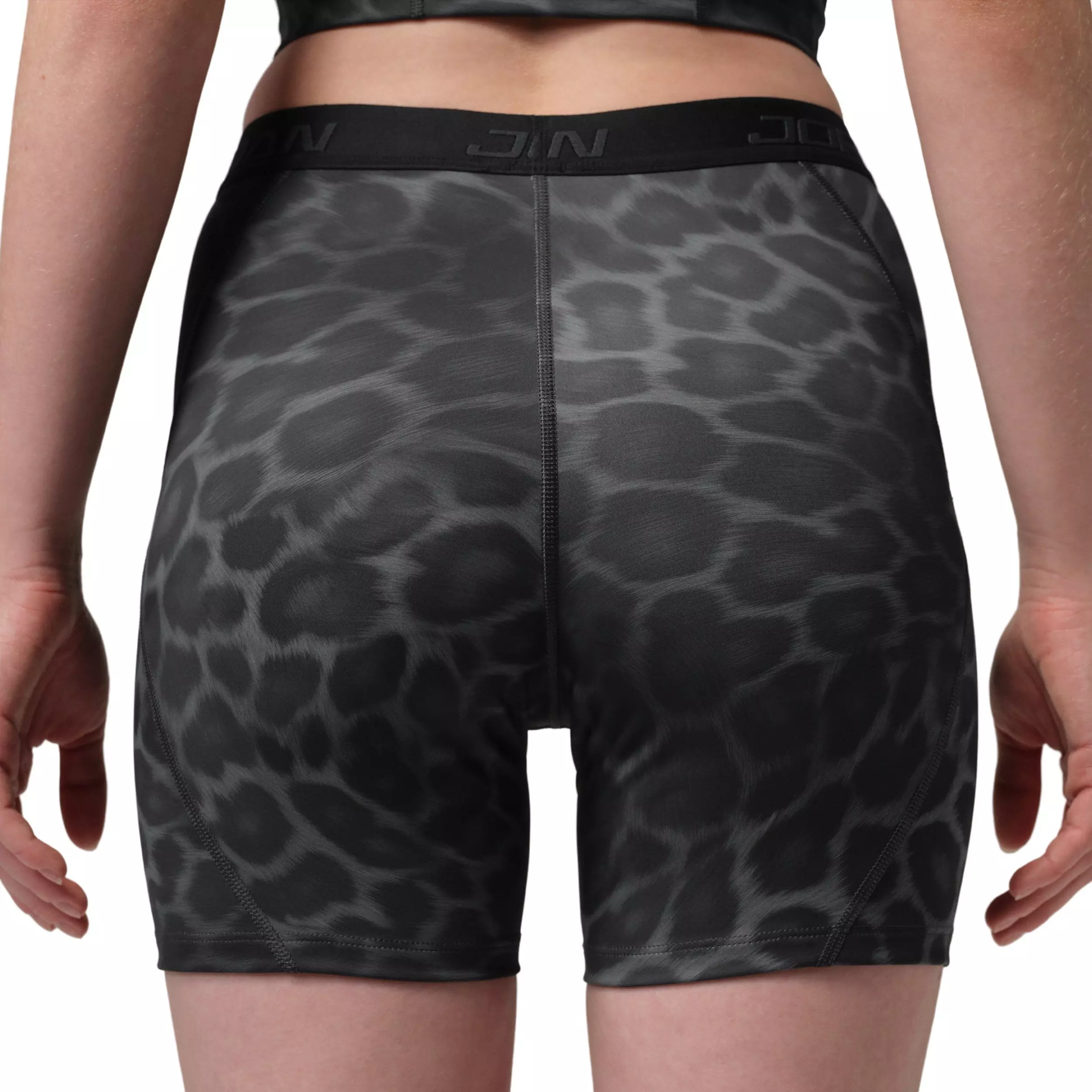 Jordan Women's Sport Dri-FIT High-Waisted 5" AOP Shorts -Black - BLACK