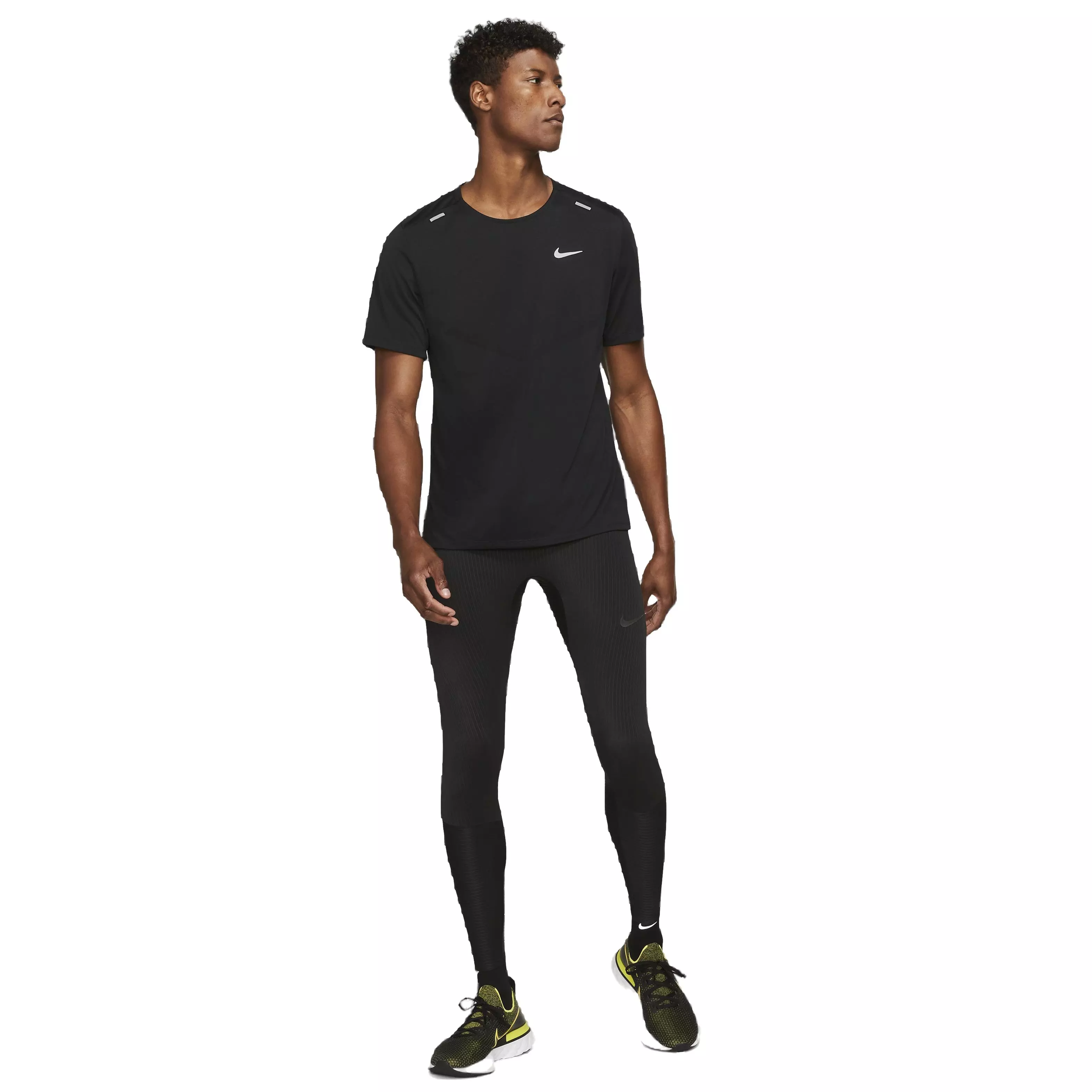 Nike Men's Dri-FIT Short Sleeve Rise 365 Running Top - BLACK