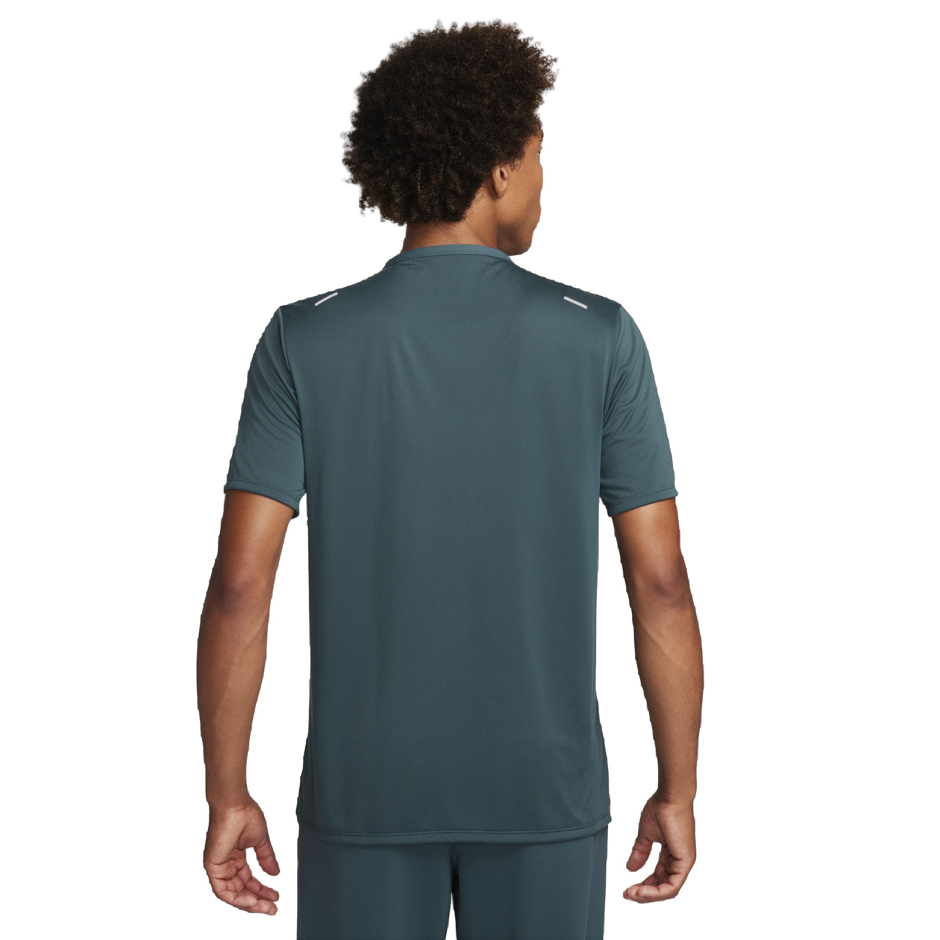 Nike Men's Dri-FIT Short Sleeve Rise 365 Running Top - GREEN Thumbnail View 2