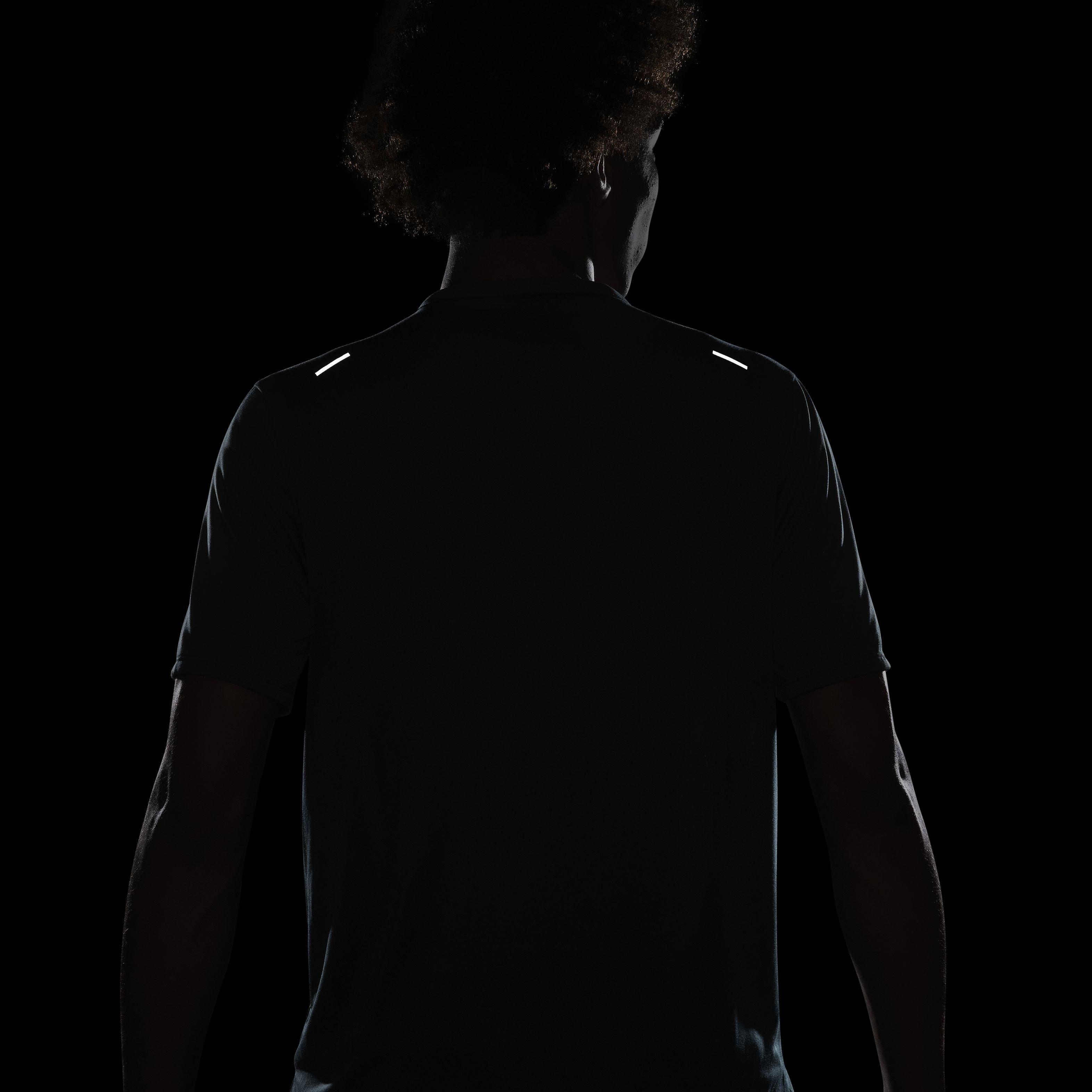 Nike Men's Dri-FIT Short Sleeve Rise 365 Running Top - GREEN Thumbnail View 7