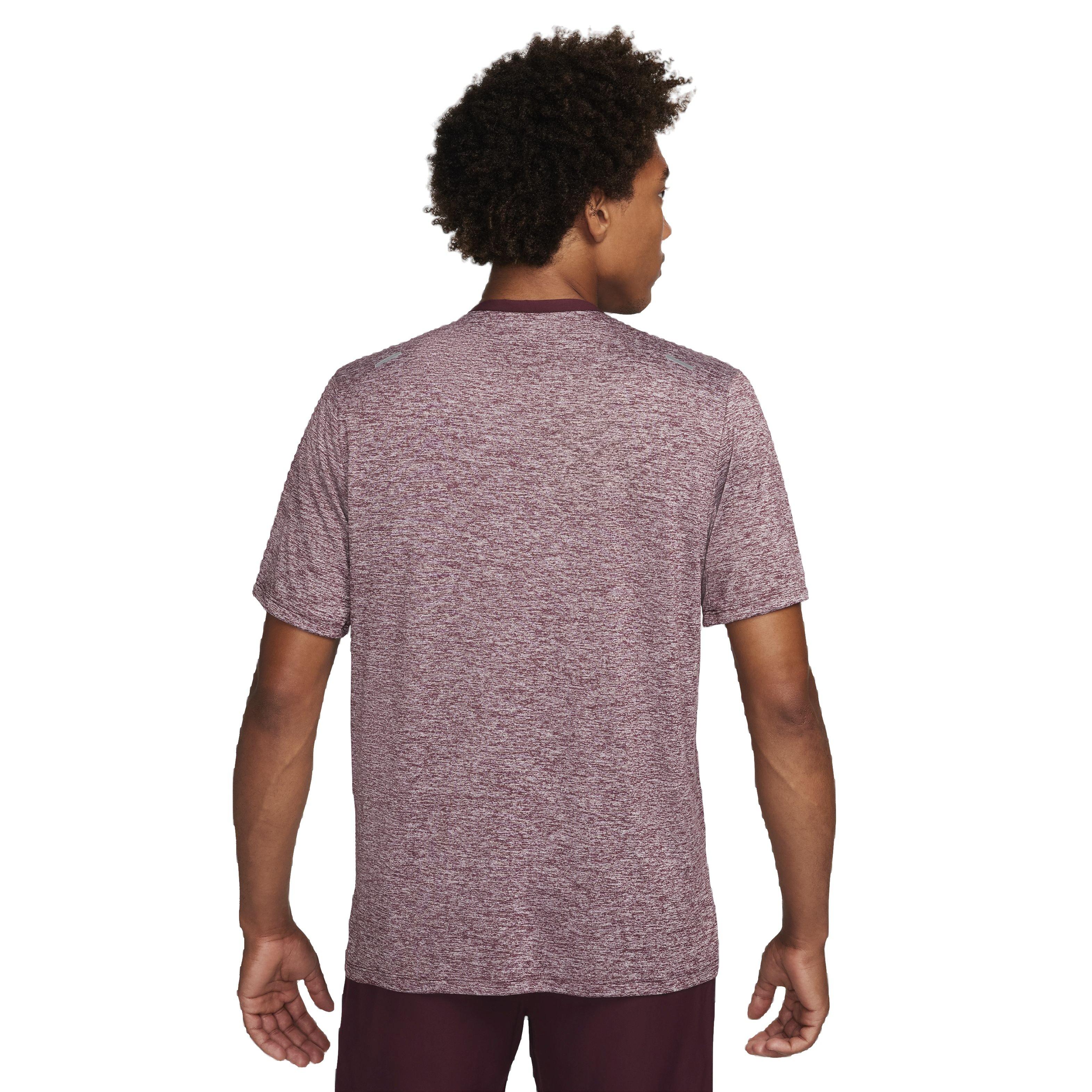 Nike Men's Dri-FIT Short Sleeve Rise 365 Running Top - RED Thumbnail View 2