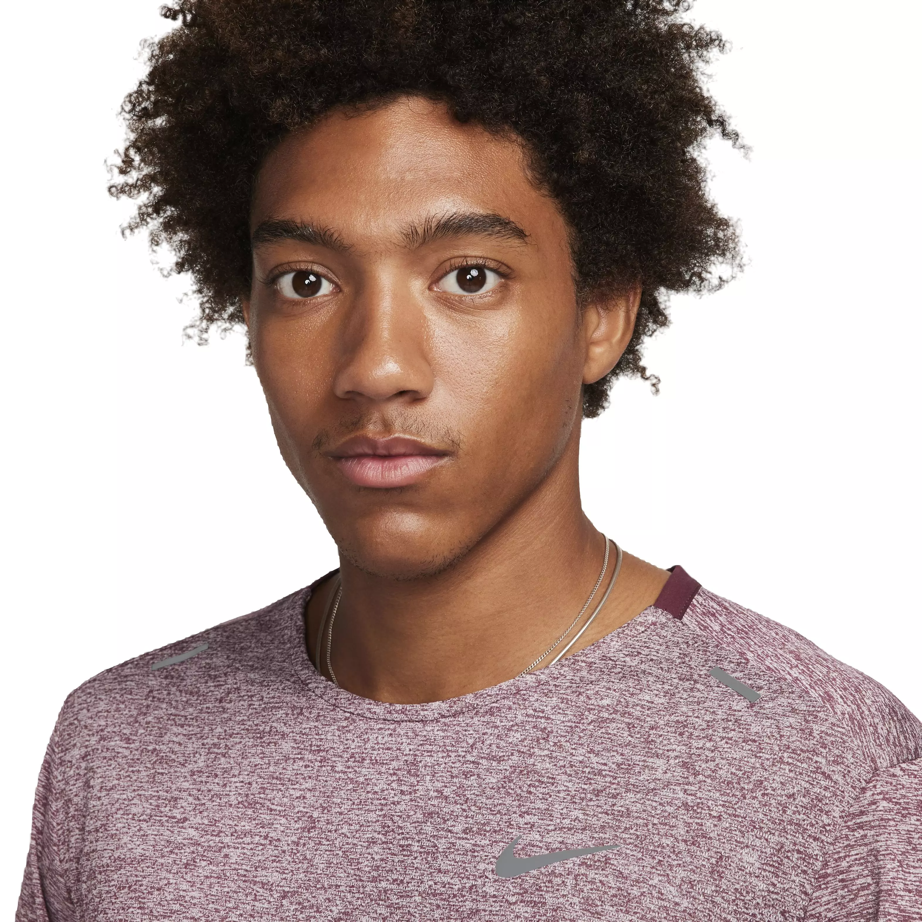 Nike Men's Dri-FIT Short Sleeve Rise 365 Running Top - RED