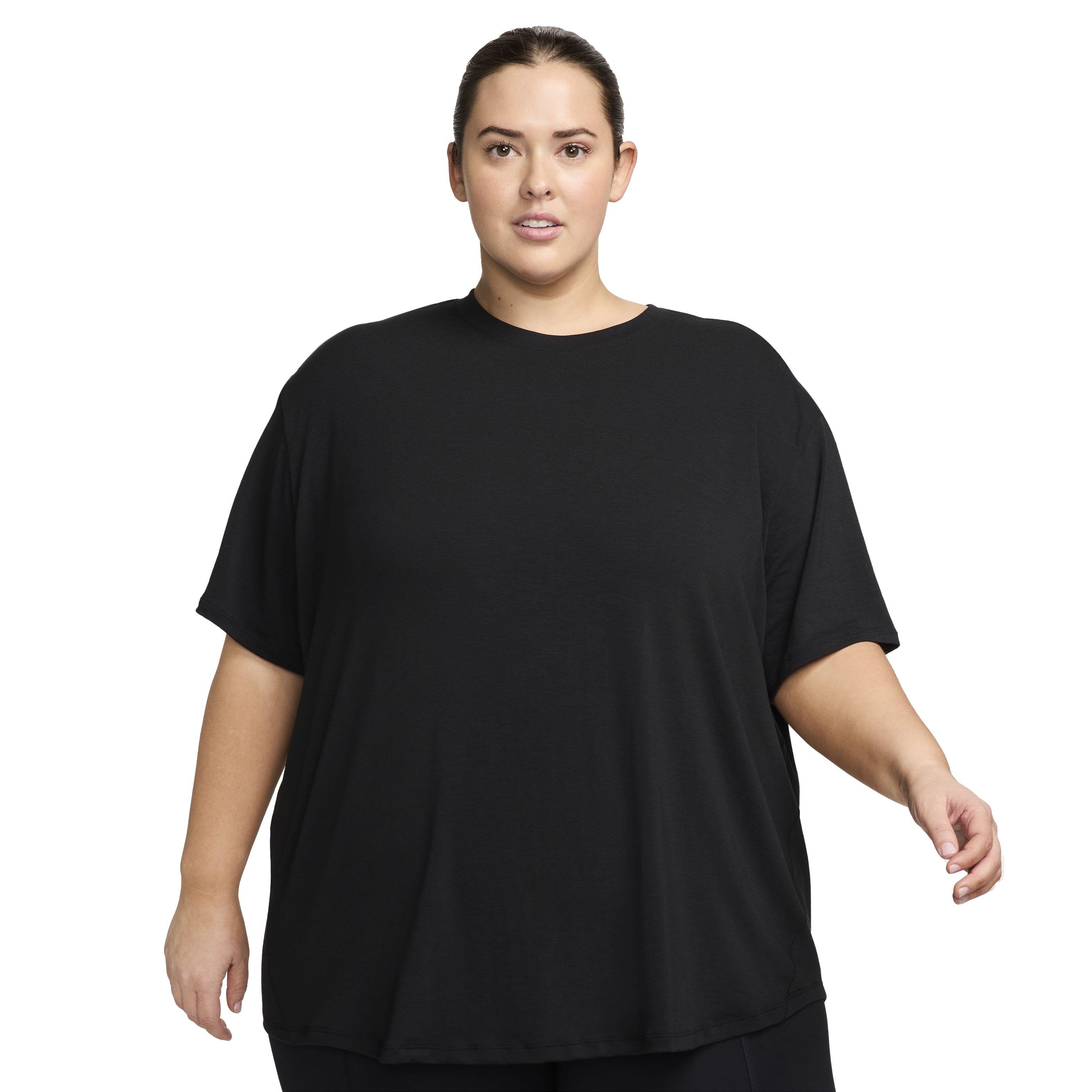 Nike Women's One Relaxed Short Sleeve Dri-FIT Top - BLACK Thumbnail View 1
