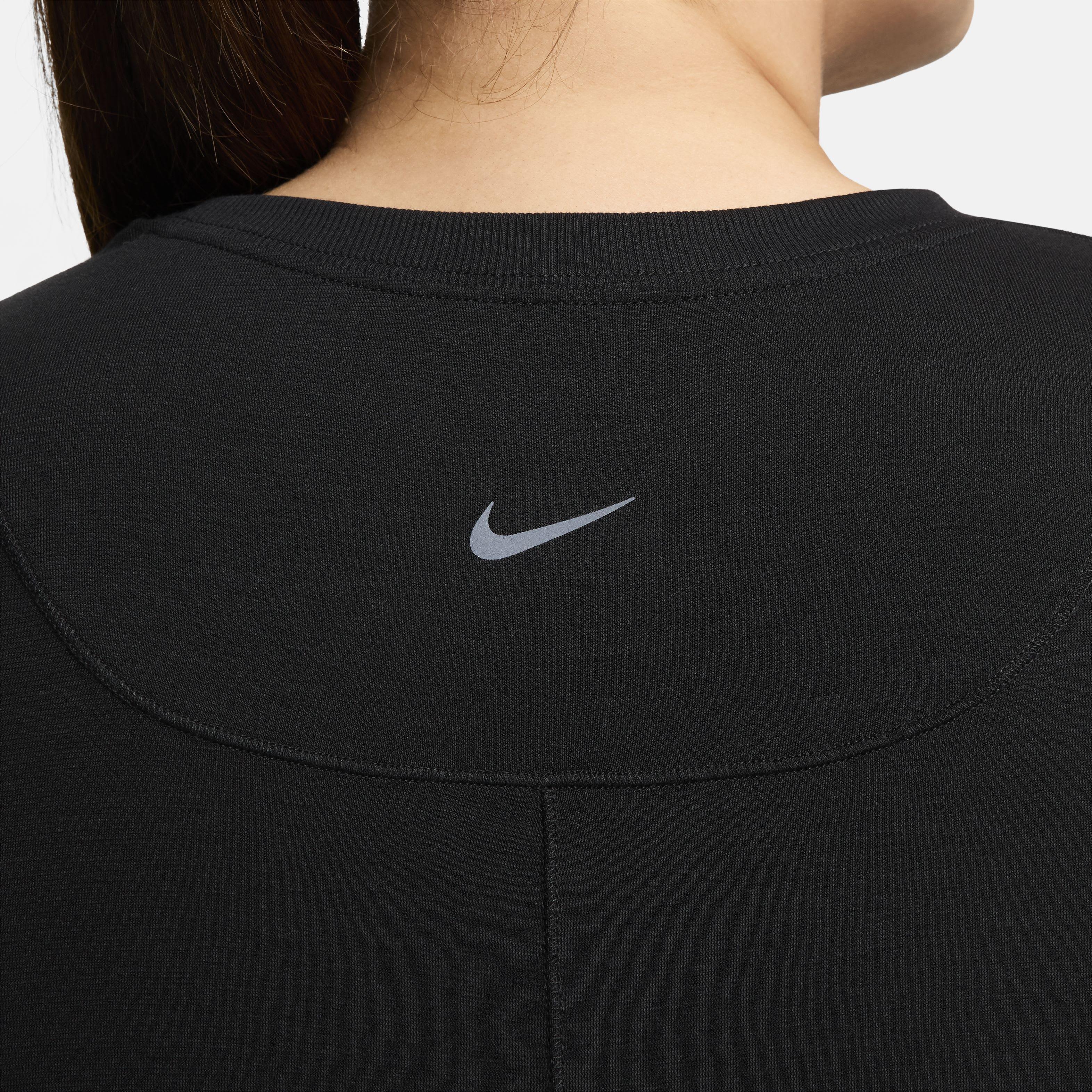 Nike Women's One Relaxed Short Sleeve Dri-FIT Top - BLACK Thumbnail View 4