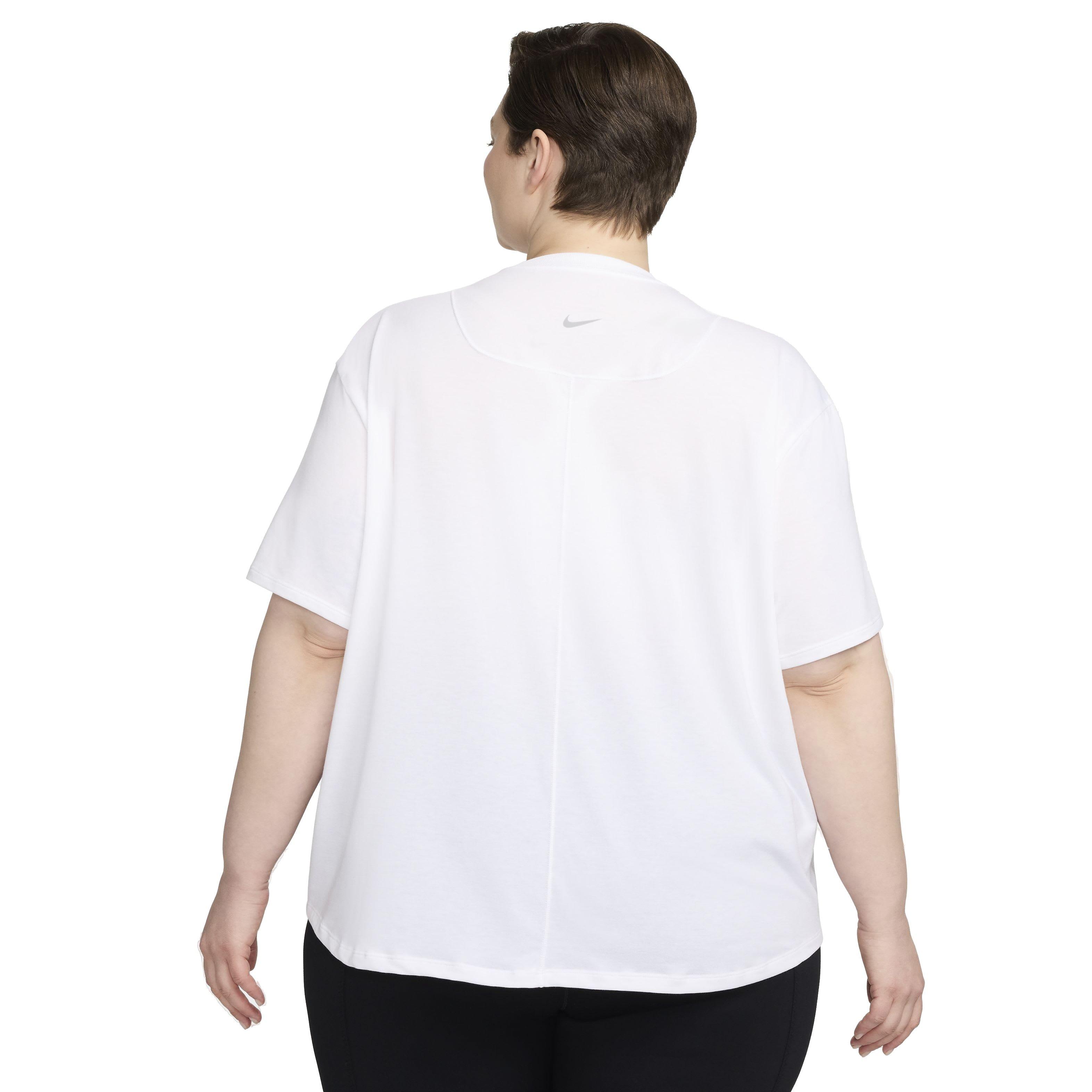 Nike Women's One Relaxed Short Sleeve Dri-FIT Top - WHITE Thumbnail View 2