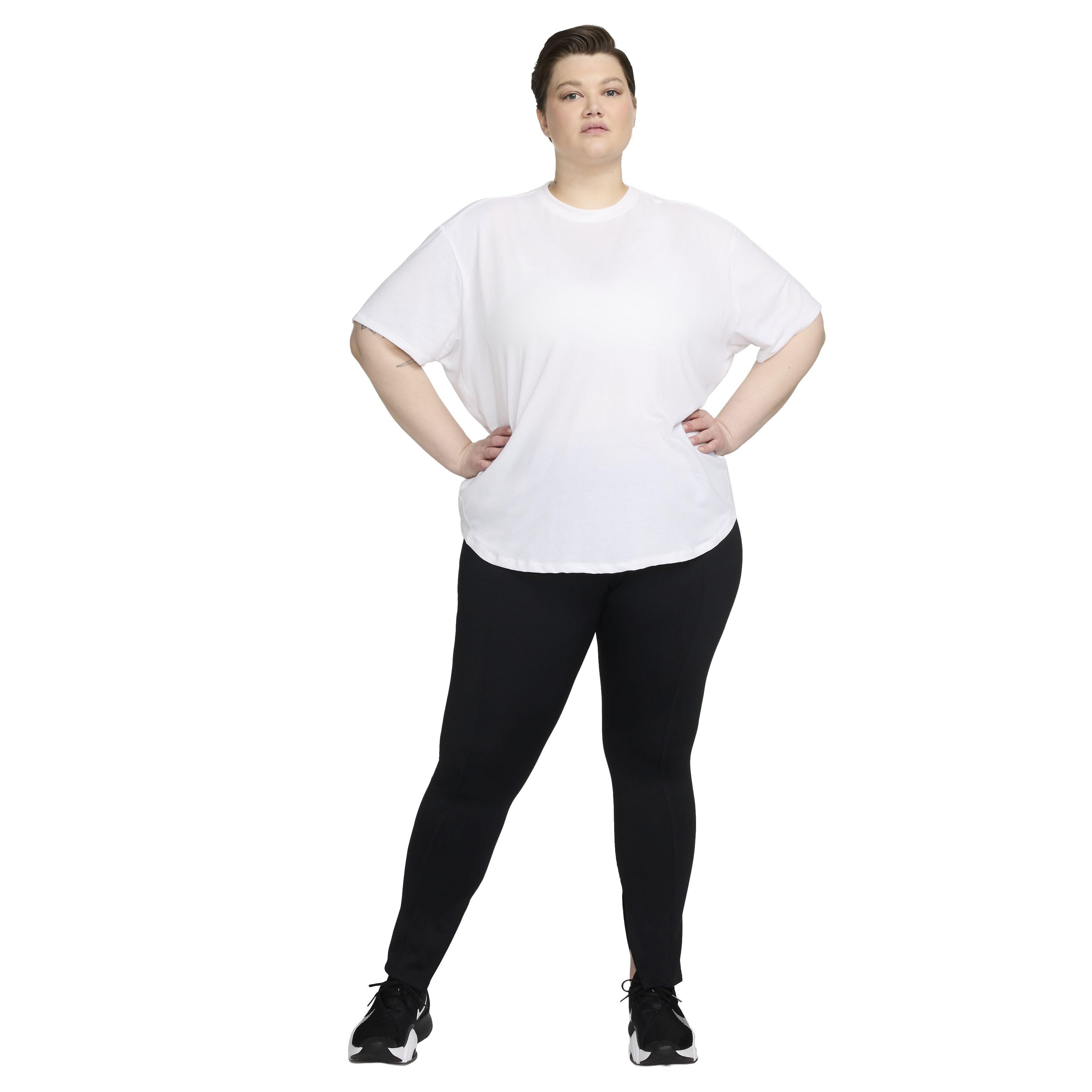 Nike Women's One Relaxed Short Sleeve Dri-FIT Top - WHITE Thumbnail View 6