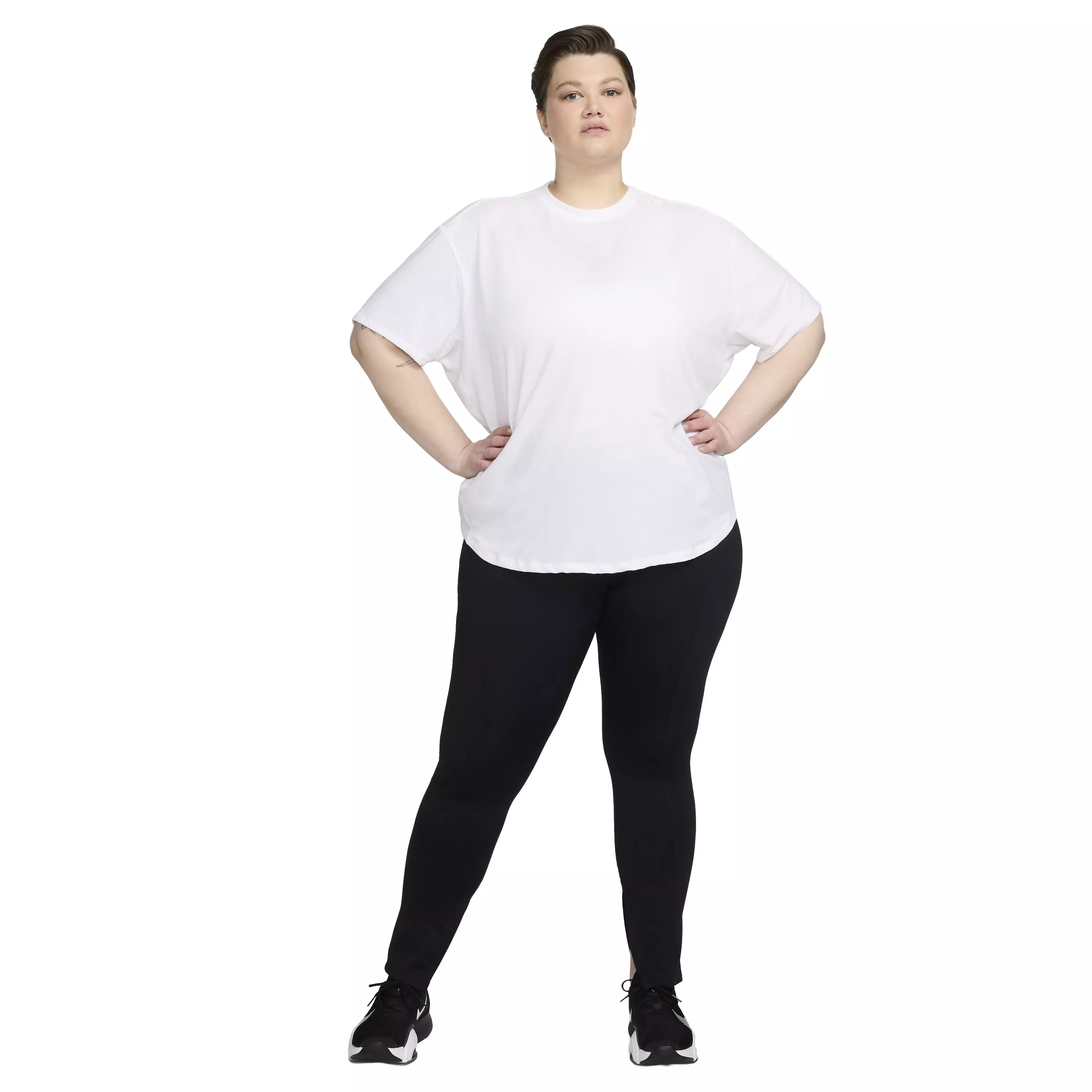 Nike Women's One Relaxed Short Sleeve Dri-FIT Top - WHITE