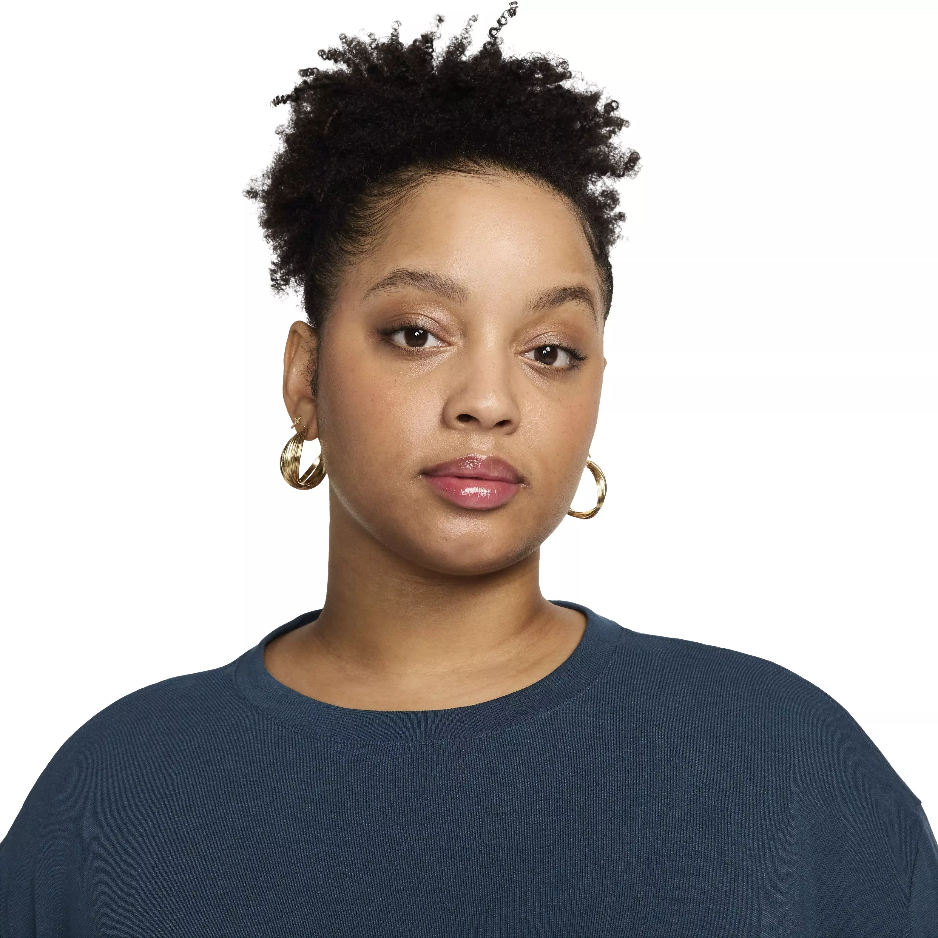 Nike Women's One Relaxed Short Sleeve Dri-FIT Top - DARK BLUE