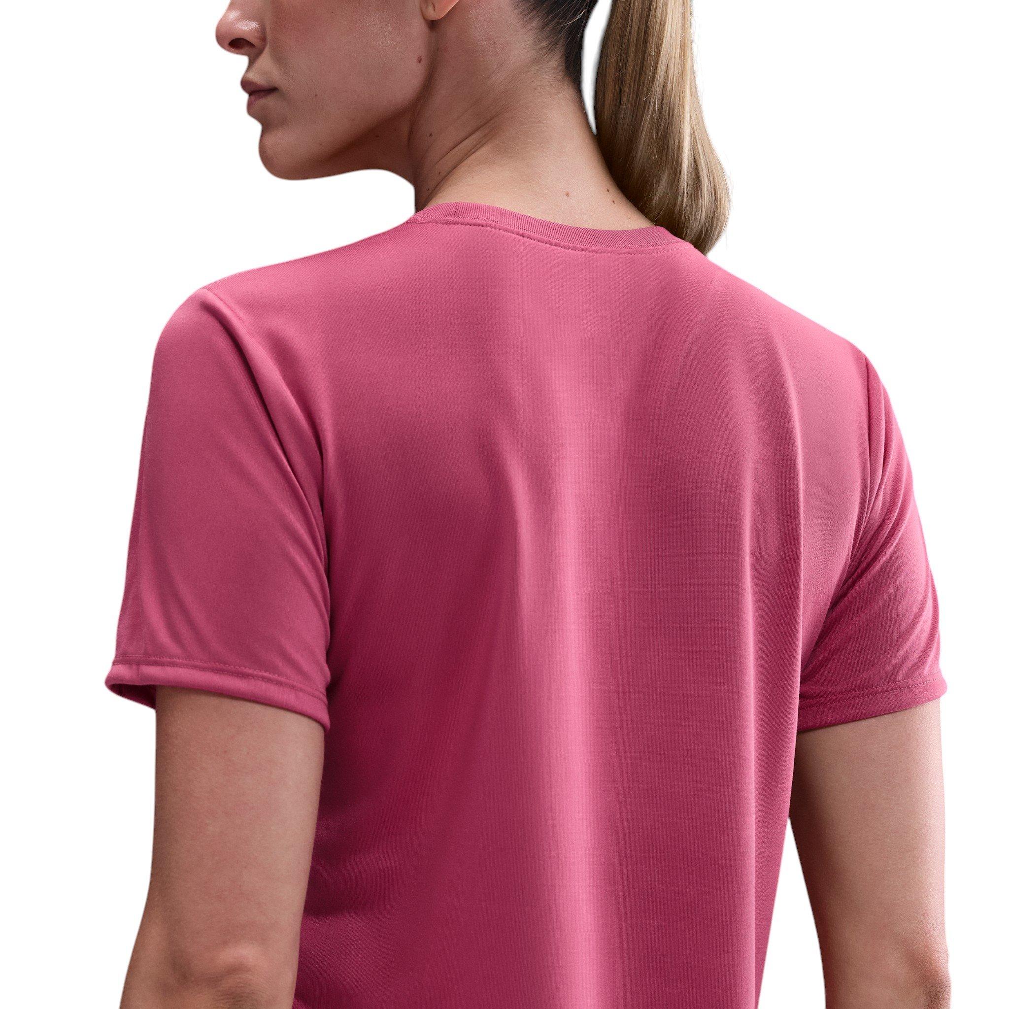 Nike Women's Dri-FIT Relaxed T-Shirt - Pink/White - PINK/WHITE