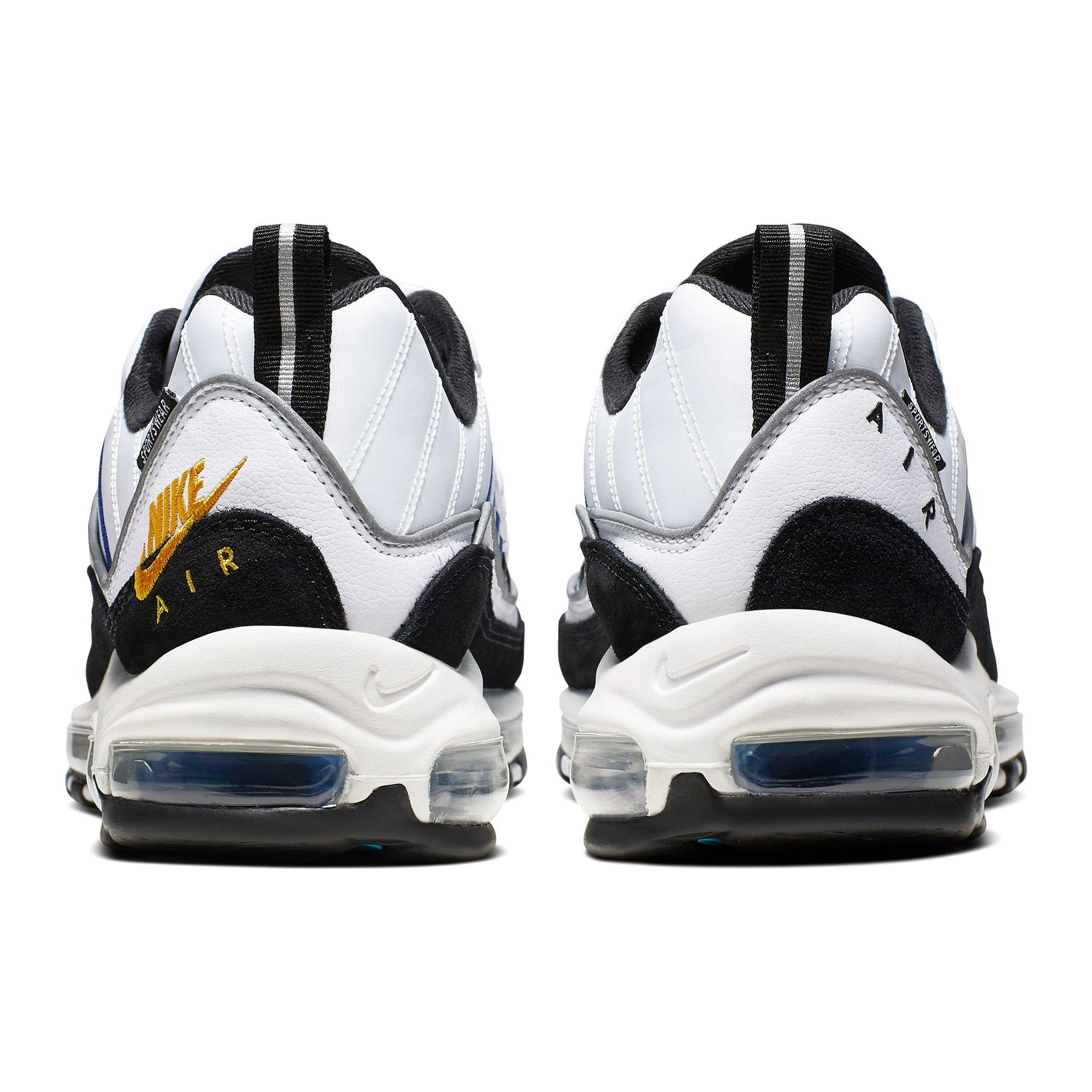 Nike Air Max 98 Premium White Teal Nebula University Gold Black Men S Shoe Hibbett City Gear