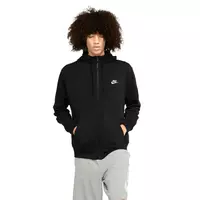 Nike Men's Sportswear Club Fleece Full-Zip Hoodie - Black - BLACK