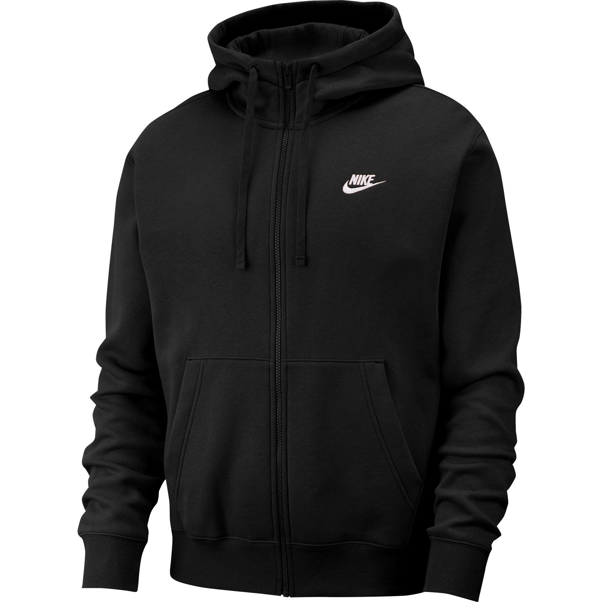 terrorist Magazijn lanthaan Nike Men's Sportswear Club Fleece Full-Zip Hoodie - Black