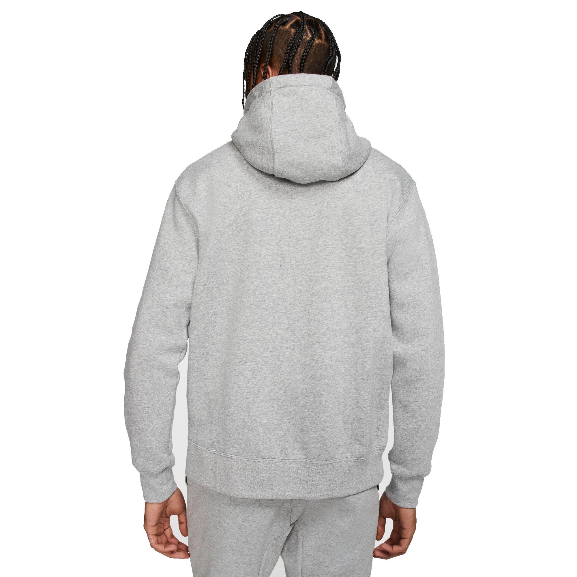 Nike Men's Sportswear Club Fleece Full-Zip Hoodie - Grey - GREY Thumbnail View 2