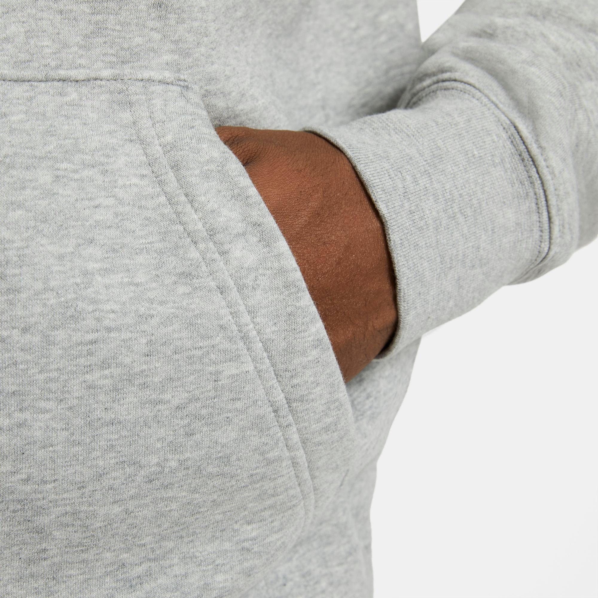 Nike Men's Sportswear Club Fleece Full-Zip Hoodie - Grey - GREY Thumbnail View 11