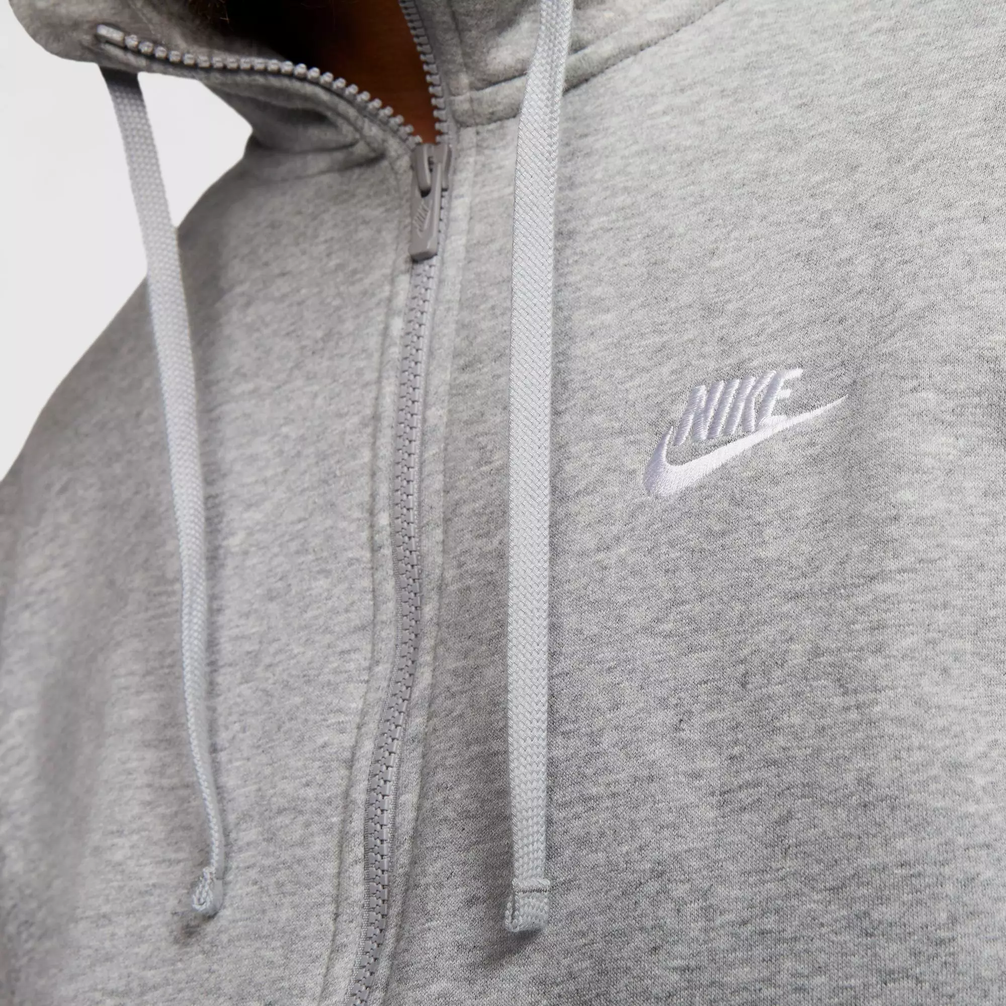 Nike Men's Sportswear Club Fleece Full-Zip Hoodie - Grey - GREY