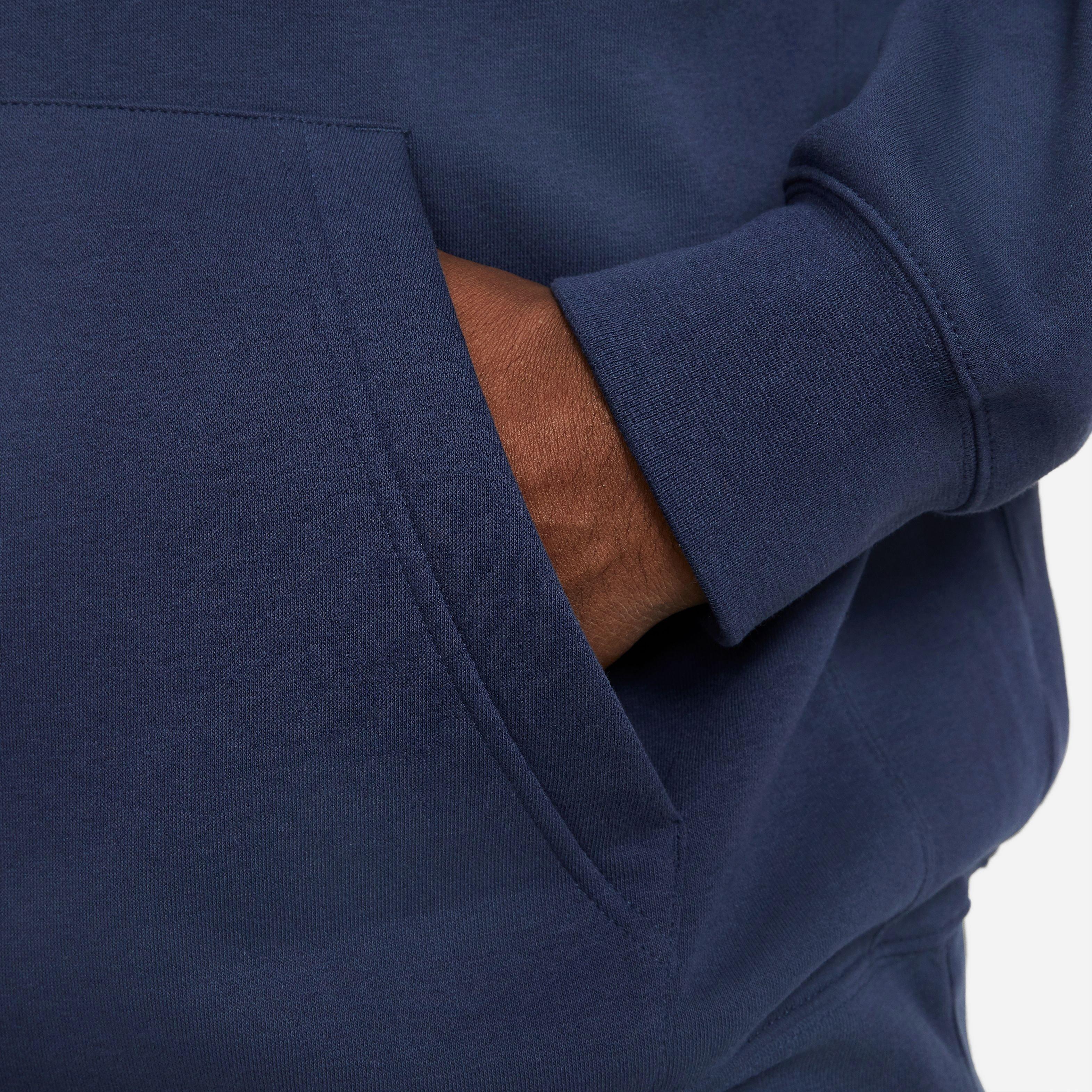 Nike Men's Sportswear Club Fleece Full-Zip Hoodie-Navy - NAVY Thumbnail View 17