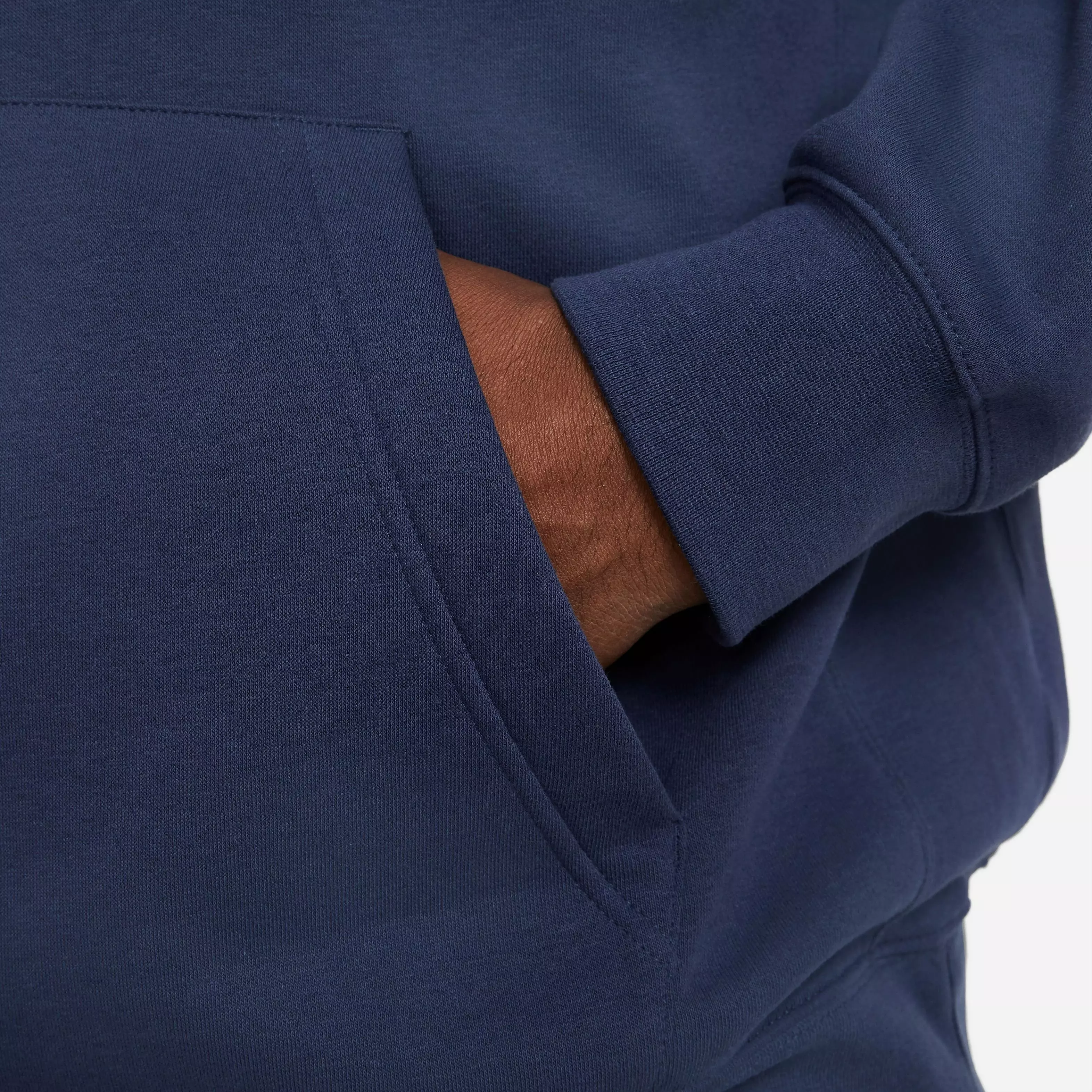 Nike Men's Sportswear Club Fleece Full-Zip Hoodie-Navy - NAVY