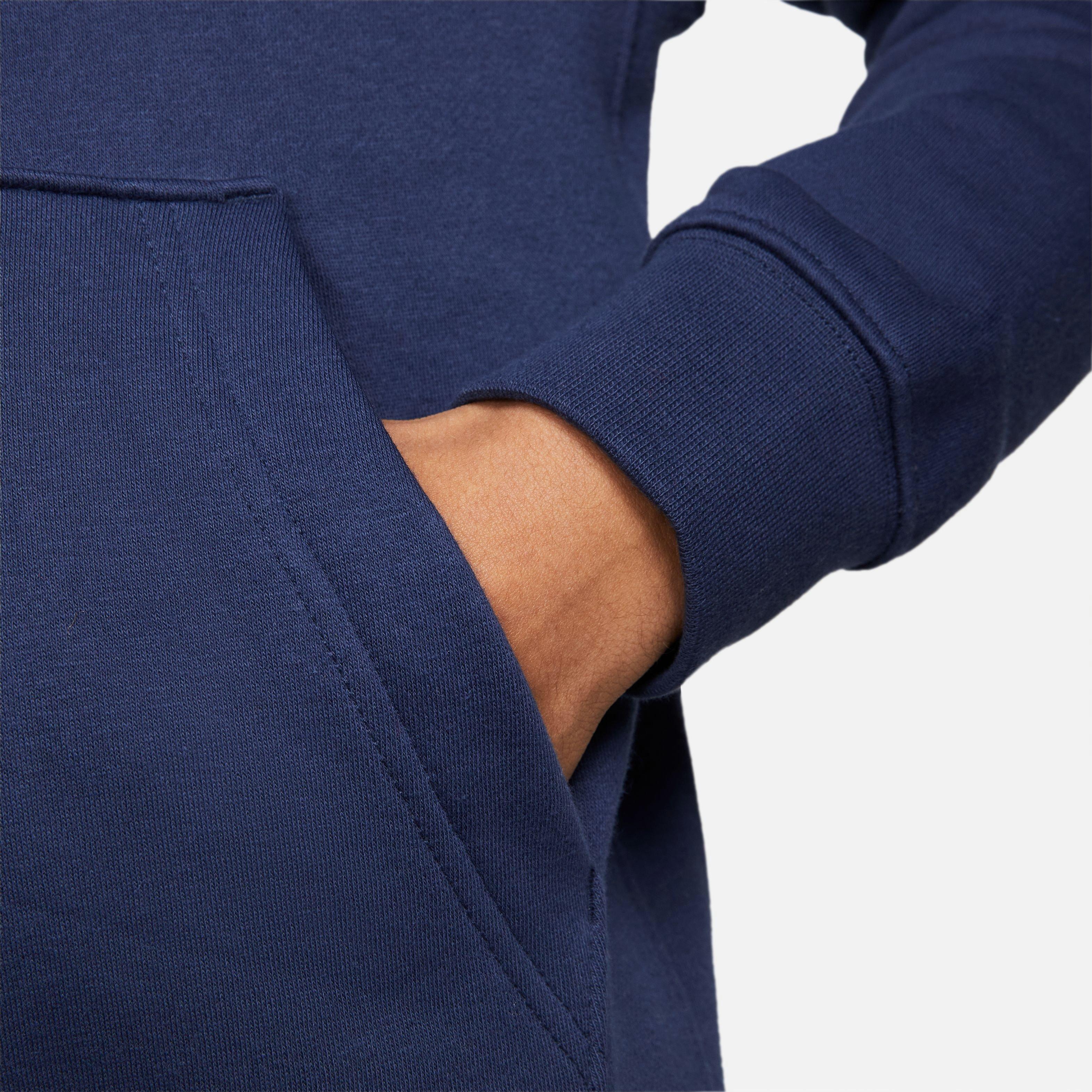 Nike Men's Sportswear Club Fleece Full-Zip Hoodie-Navy - NAVY Thumbnail View 12