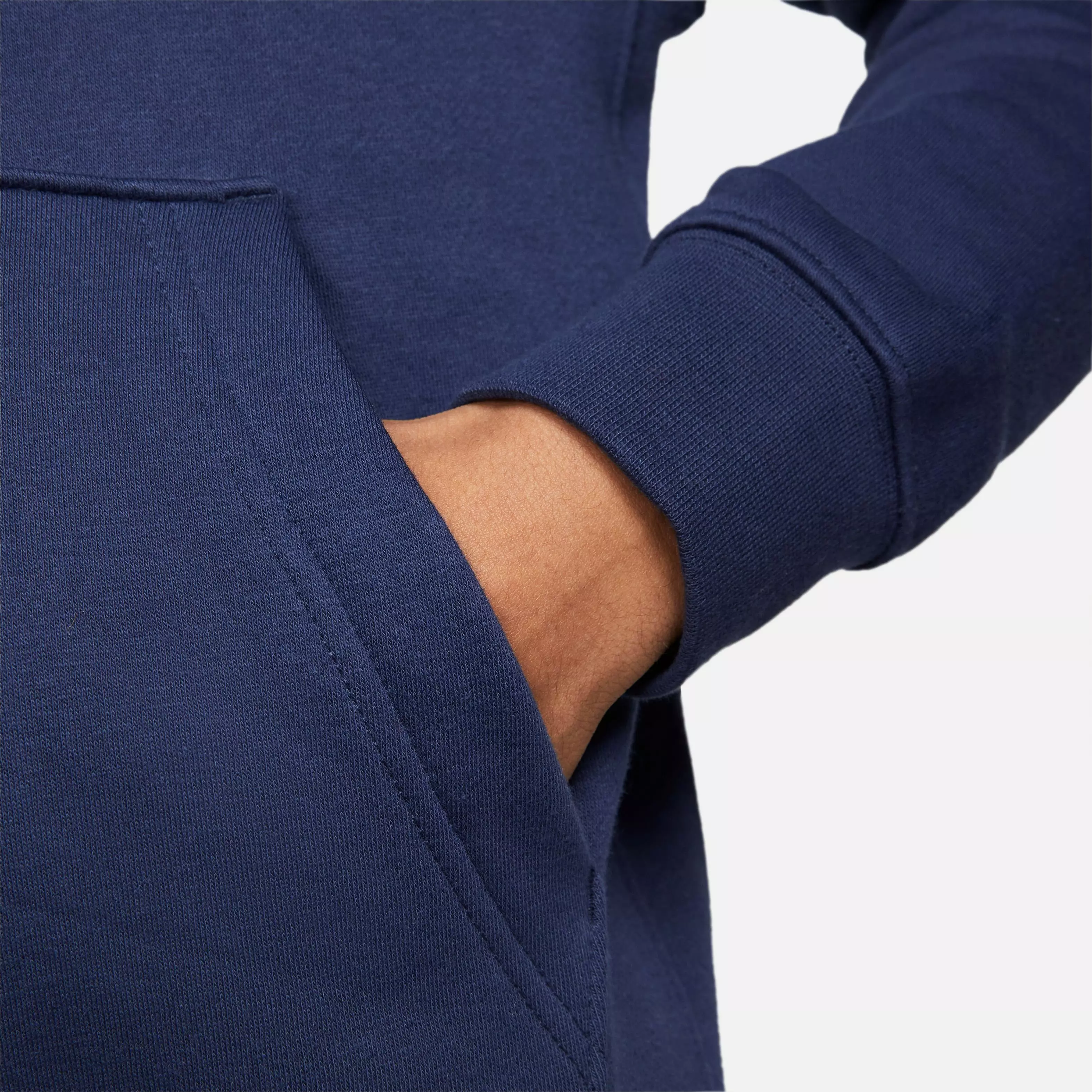 Nike Men's Sportswear Club Fleece Full-Zip Hoodie-Navy - NAVY