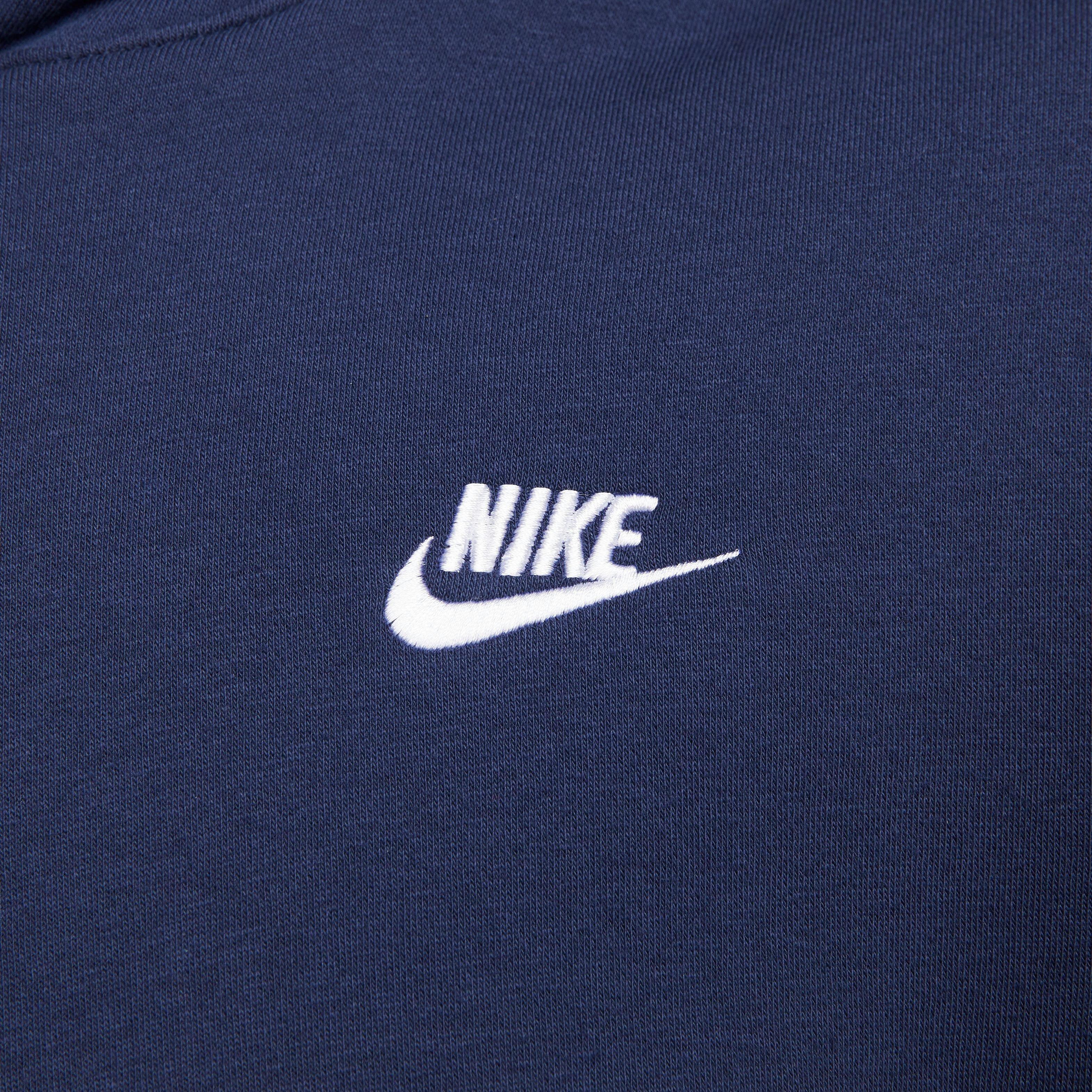 Nike Men's Sportswear Club Fleece Full-Zip Hoodie-Navy - NAVY Thumbnail View 16