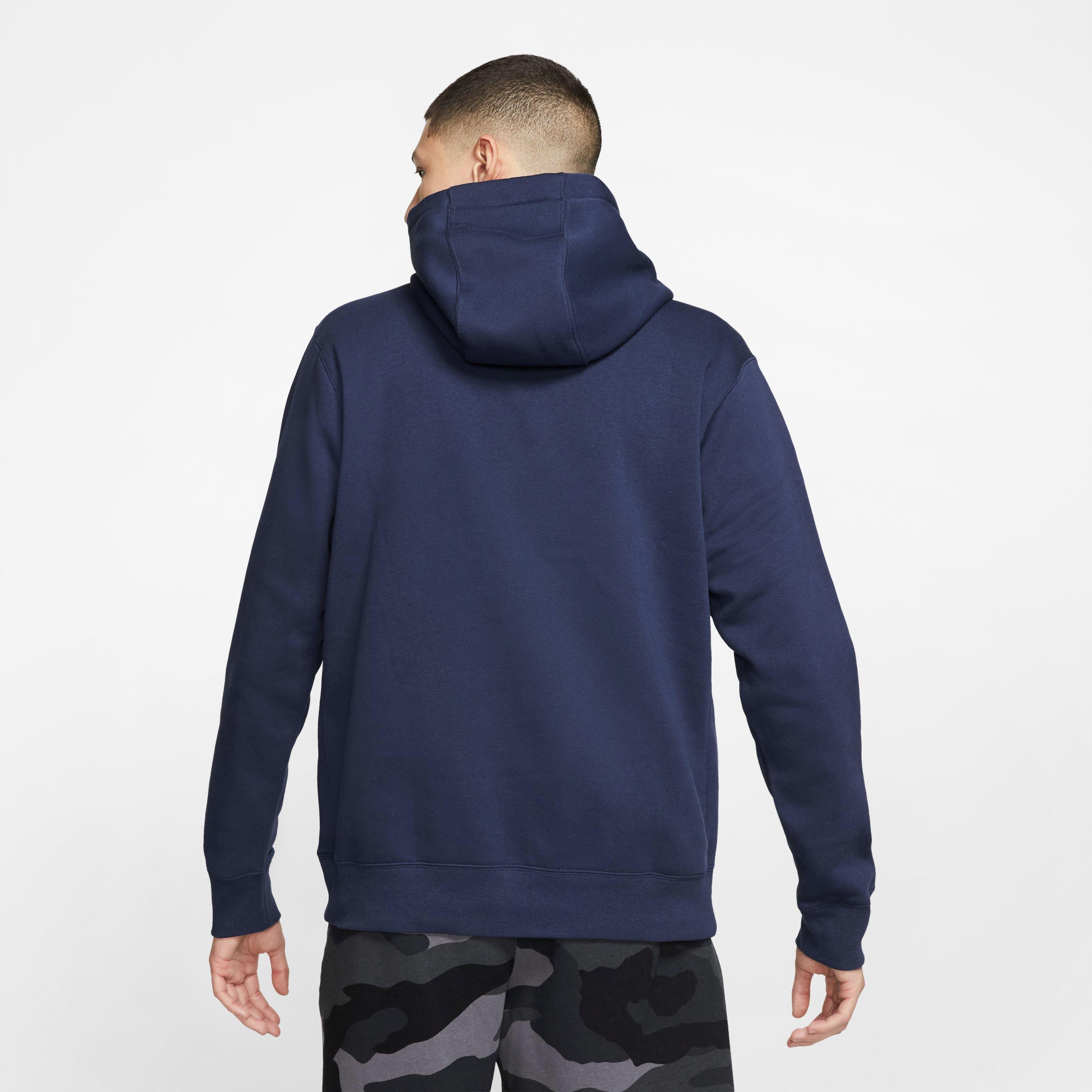 Nike Men's Sportswear Club Fleece Full-Zip Hoodie-Navy