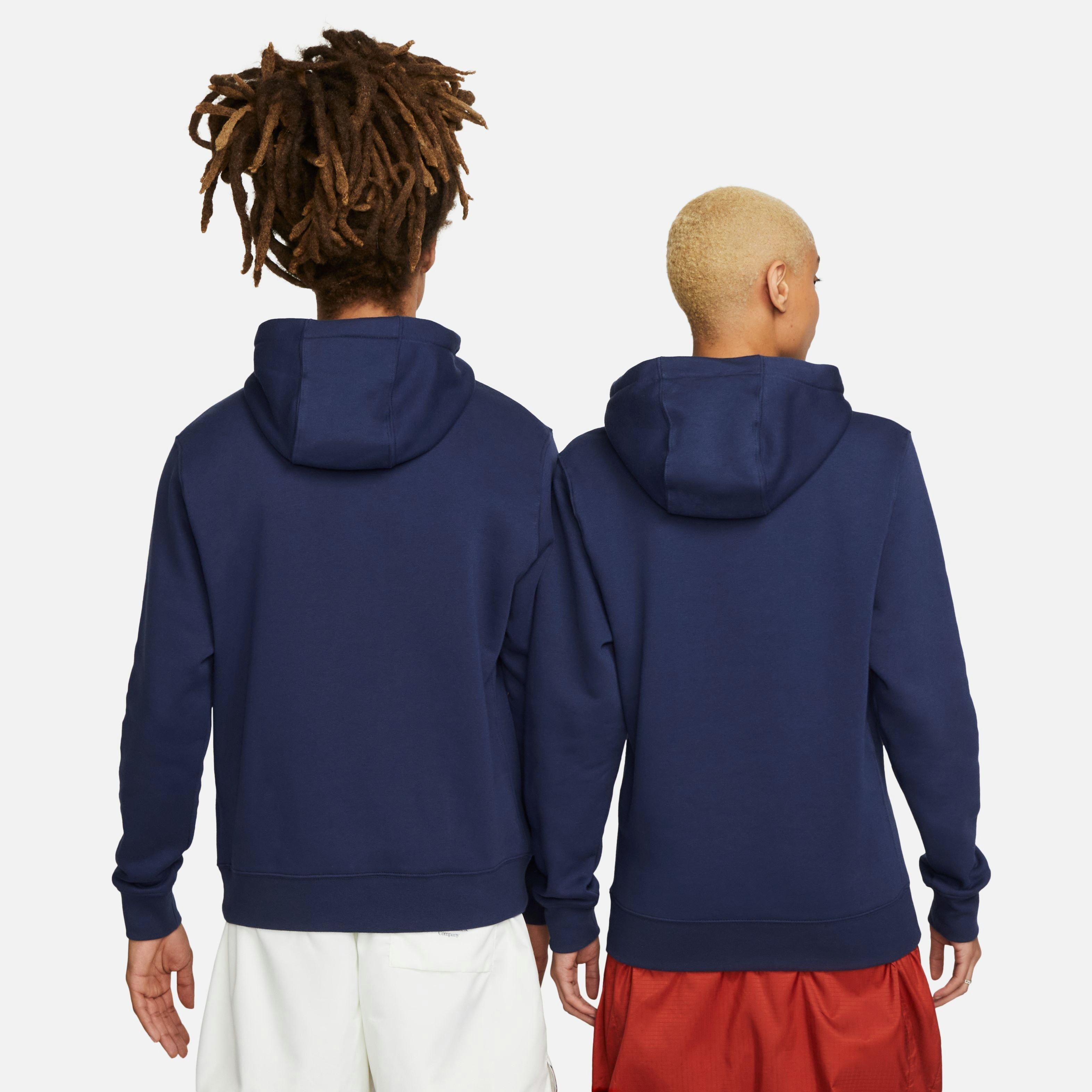 Nike Men's Sportswear Club Fleece Full-Zip Hoodie-Navy - NAVY Thumbnail View 8