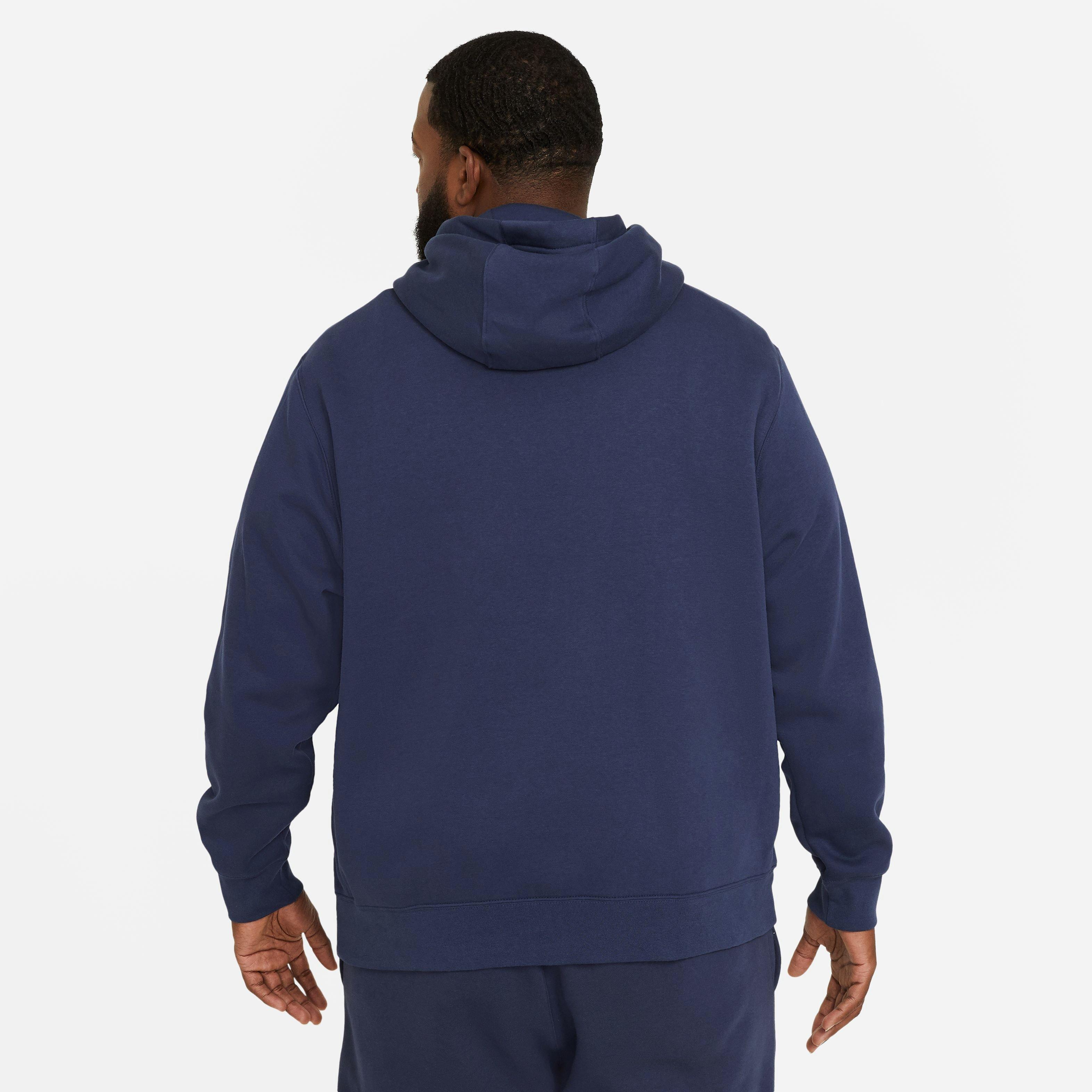 Nike Men's Sportswear Club Fleece Full-Zip Hoodie-Navy - NAVY Thumbnail View 2
