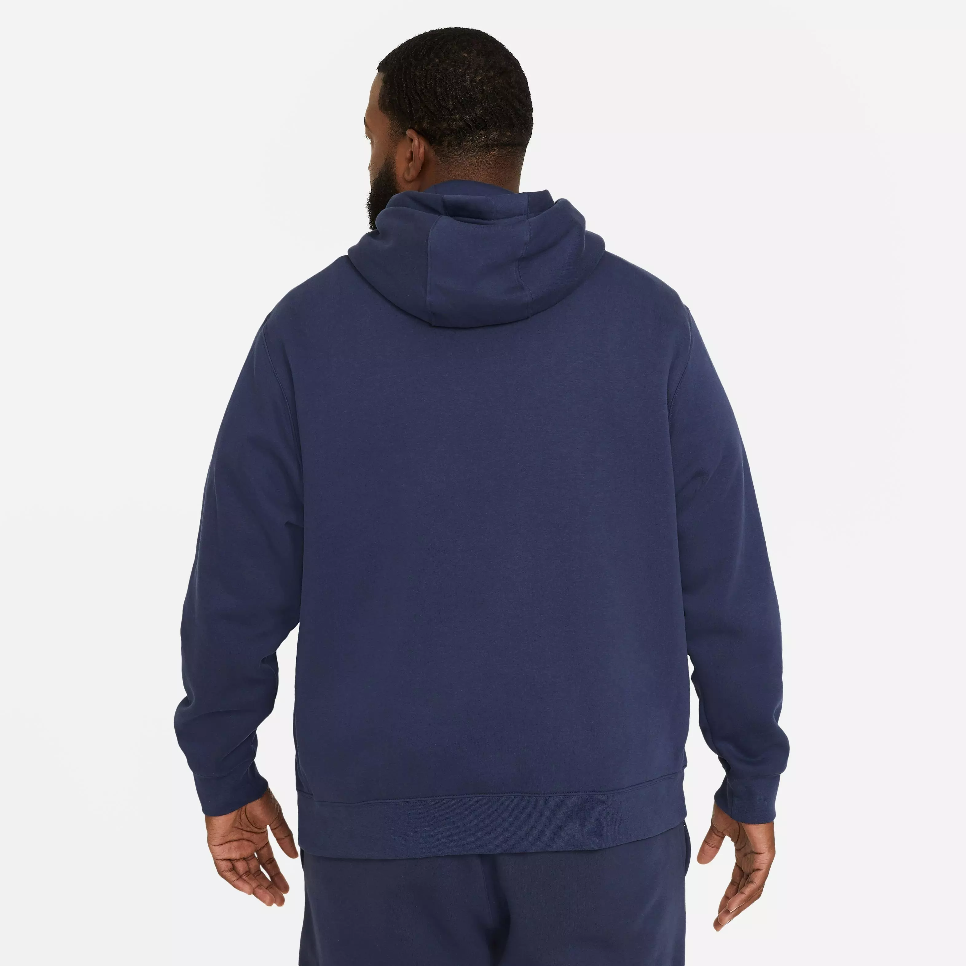 Nike Men's Sportswear Club Fleece Full-Zip Hoodie-Navy - NAVY