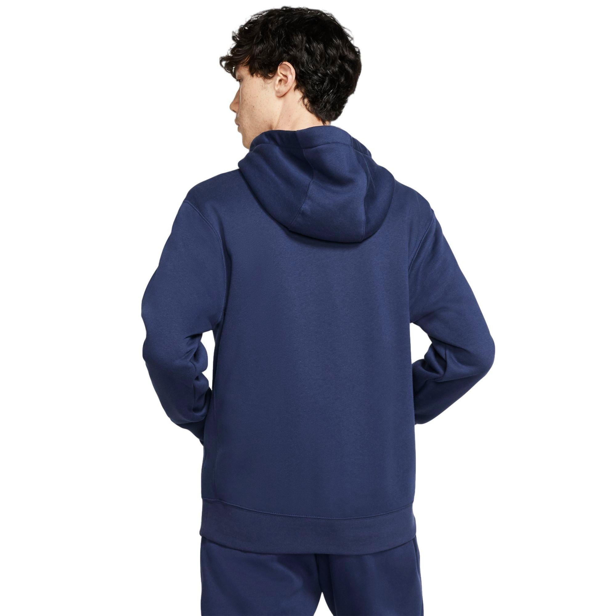 Nike Men's Sportswear Club Fleece Full-Zip Hoodie-Navy