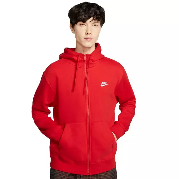Nike Men's Sportswear Fleece Hoodie-Red