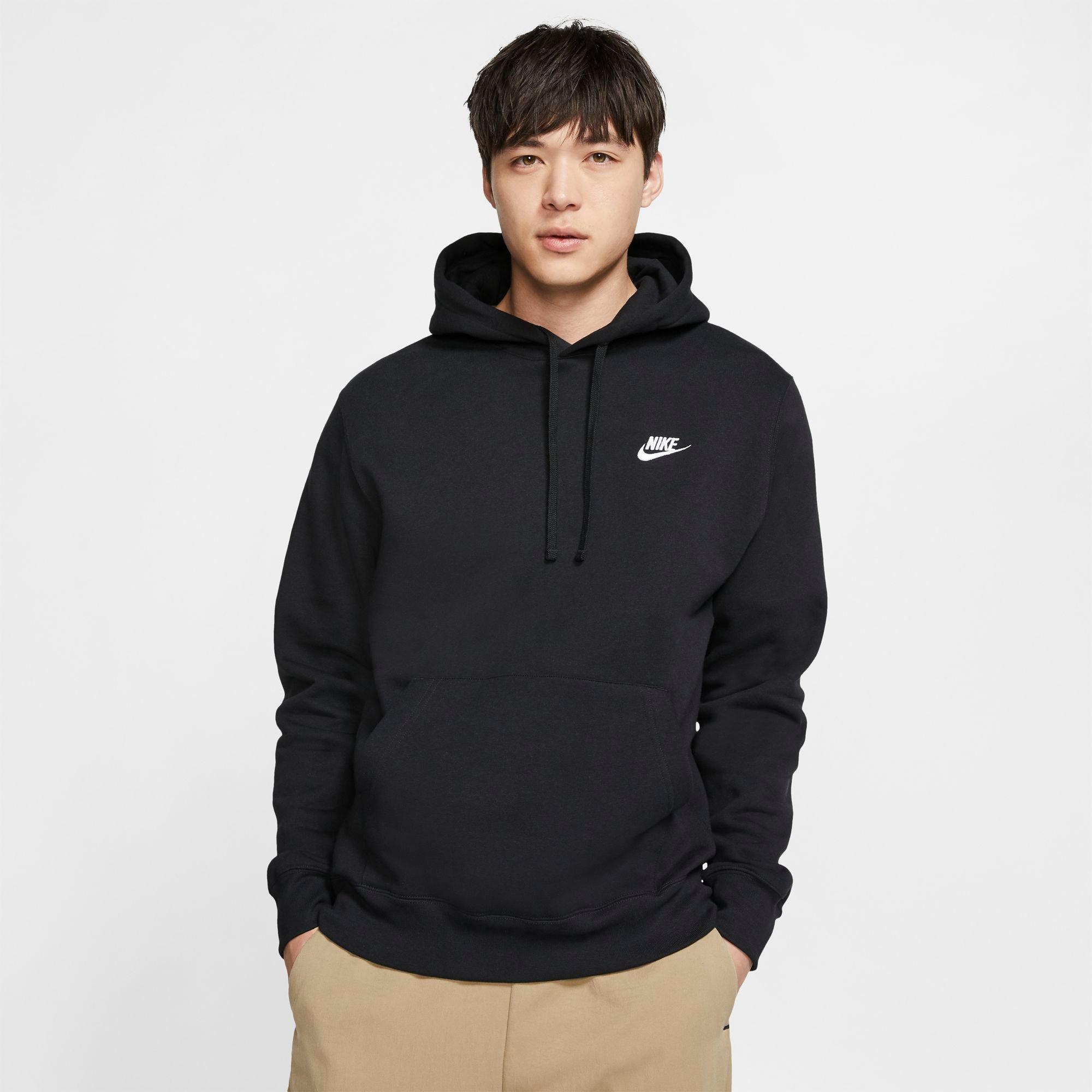 Nike Men's Club Hoodie - BLACK Thumbnail View 1