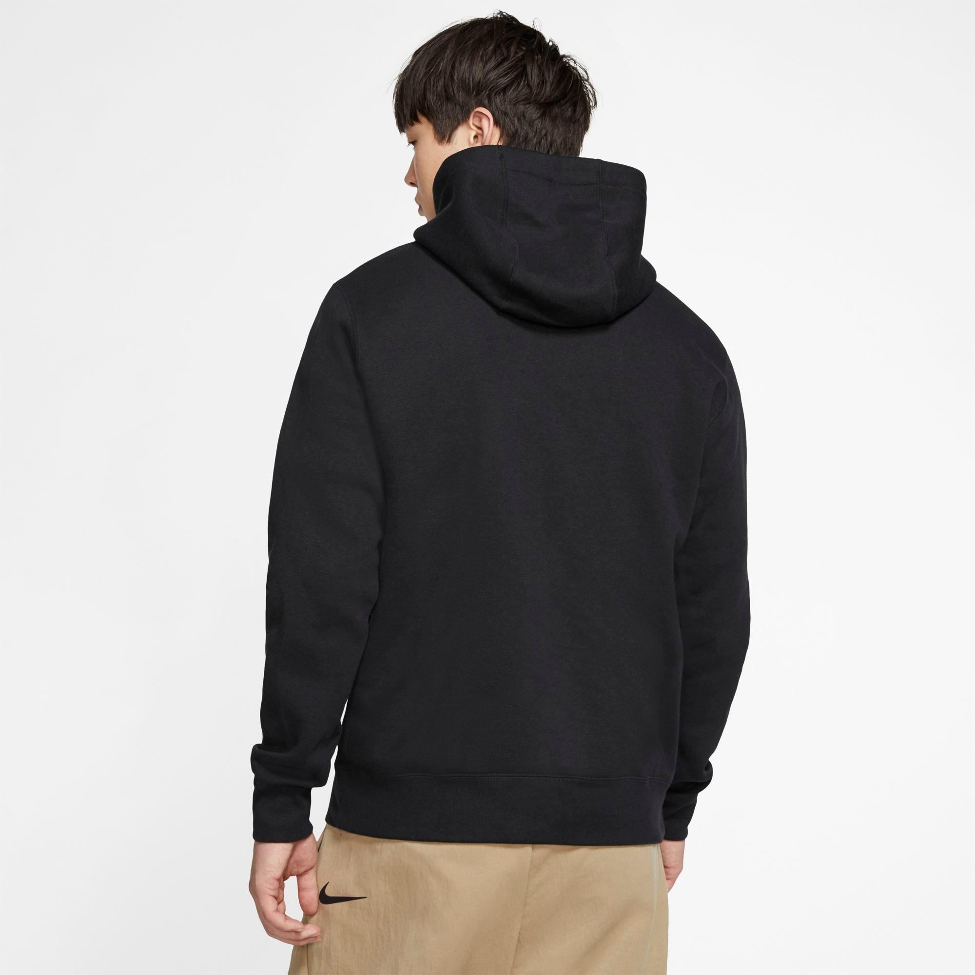 Nike Men's Club Hoodie - BLACK Thumbnail View 2