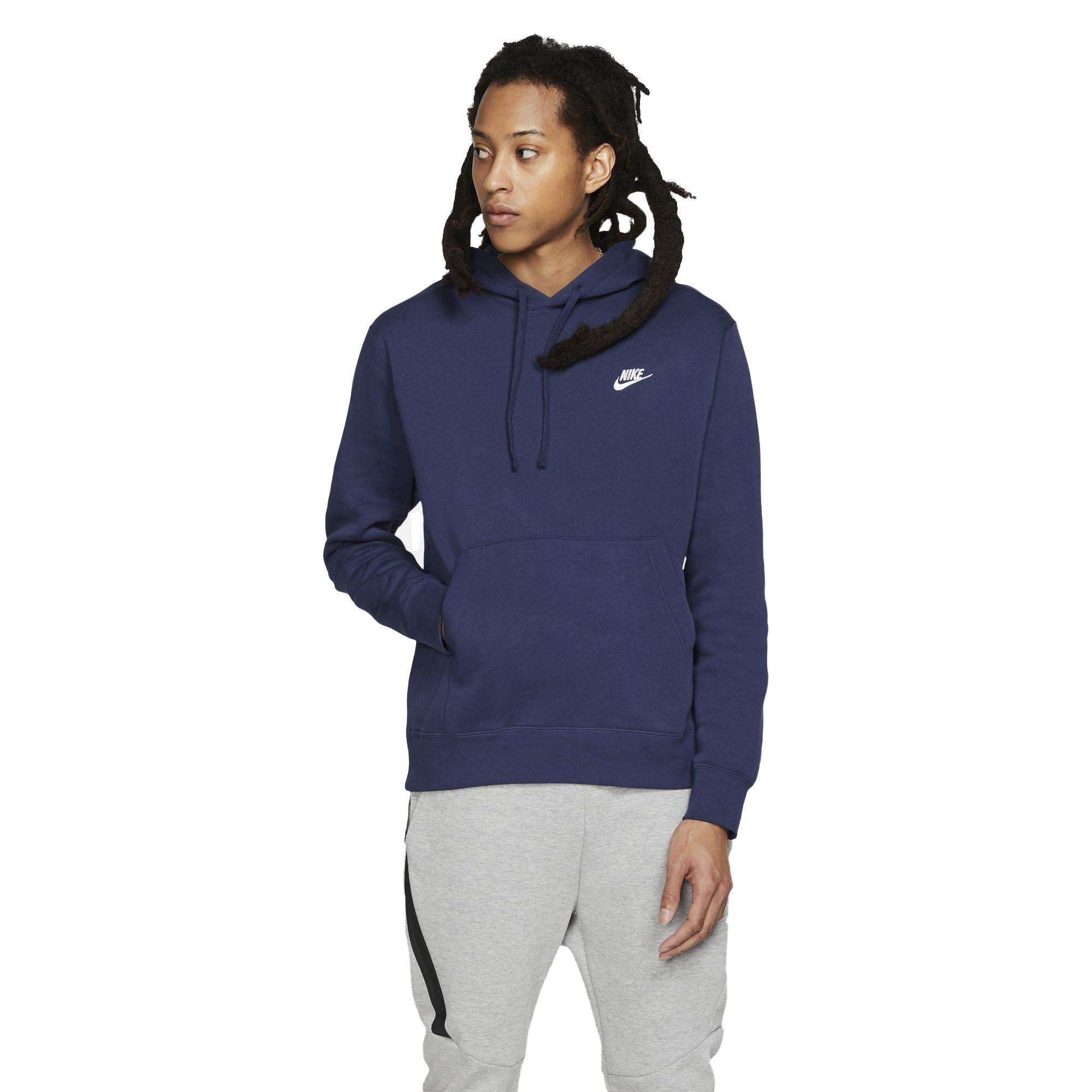  Nike Men's Nsw Club Pullover Hoodie Jersey, Midnight  Navy/(White), Small : Clothing, Shoes & Jewelry